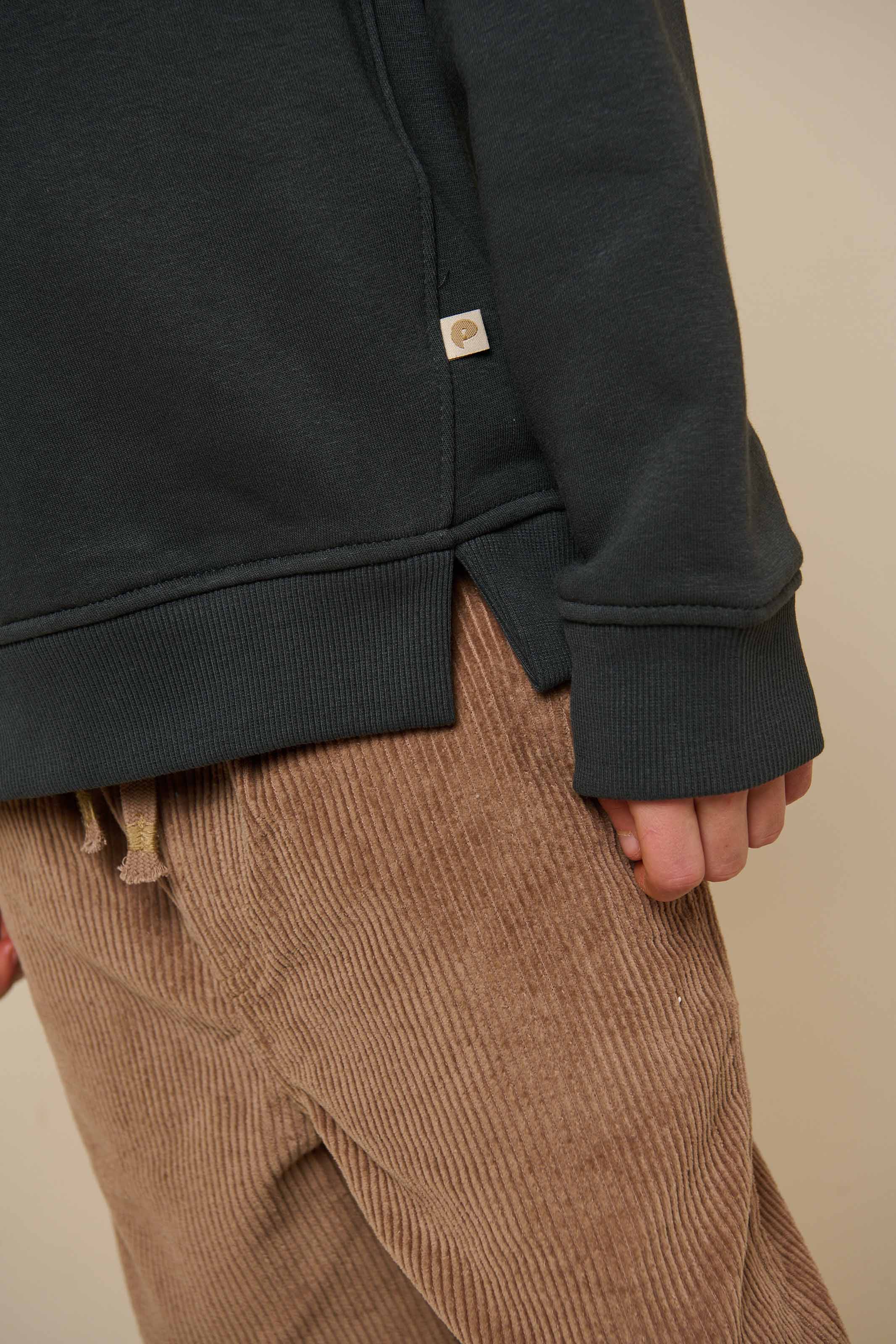 Sweatshirt mit halbem Reißverschluss - Tween - Forest Green | 100811 Tristan