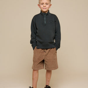 Sweatshirt mit halbem Reißverschluss - Tween - Forest Green | 100811 Tristan