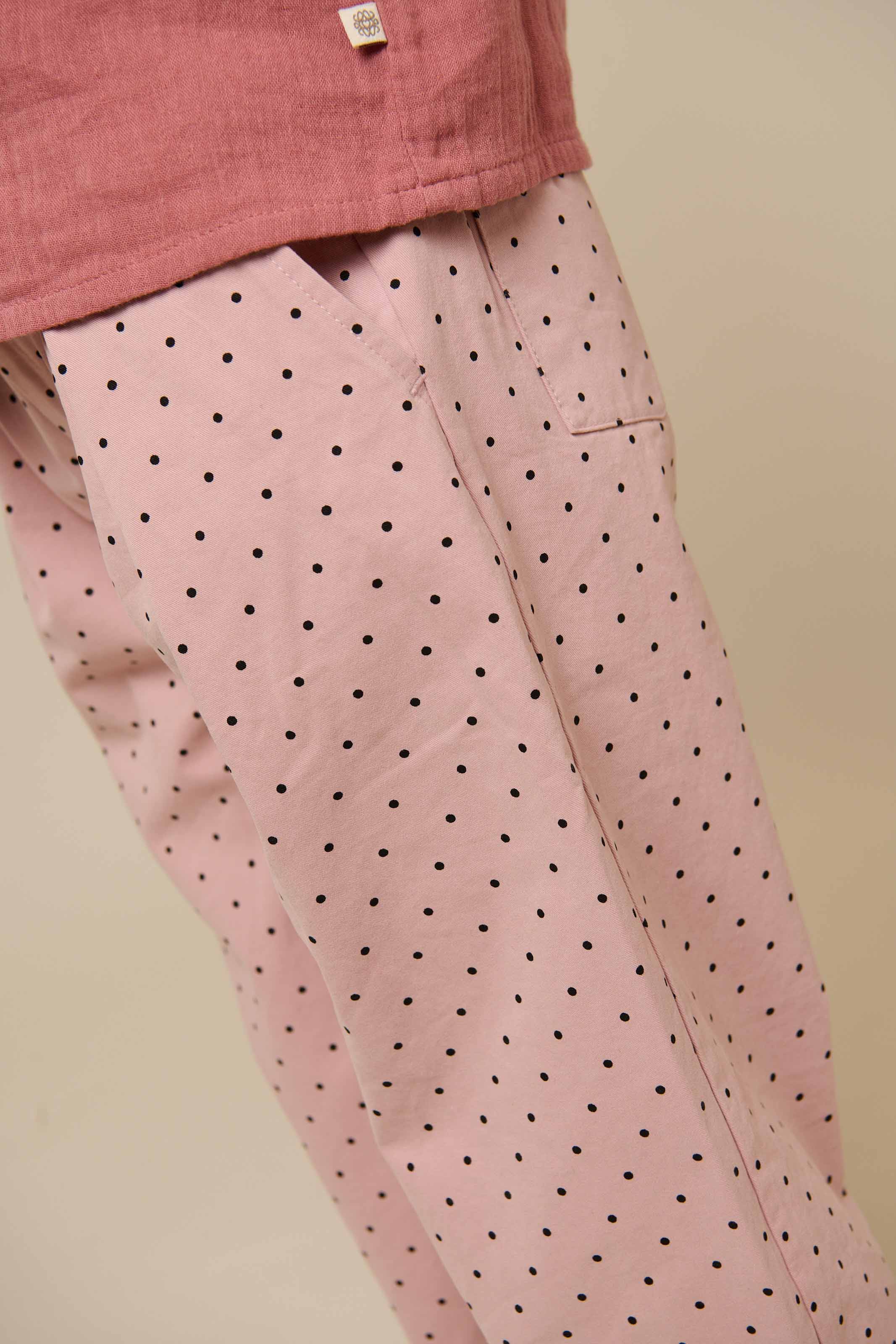 Twill-Hose mit Punkten - Tween - Rose | 100613 Iris