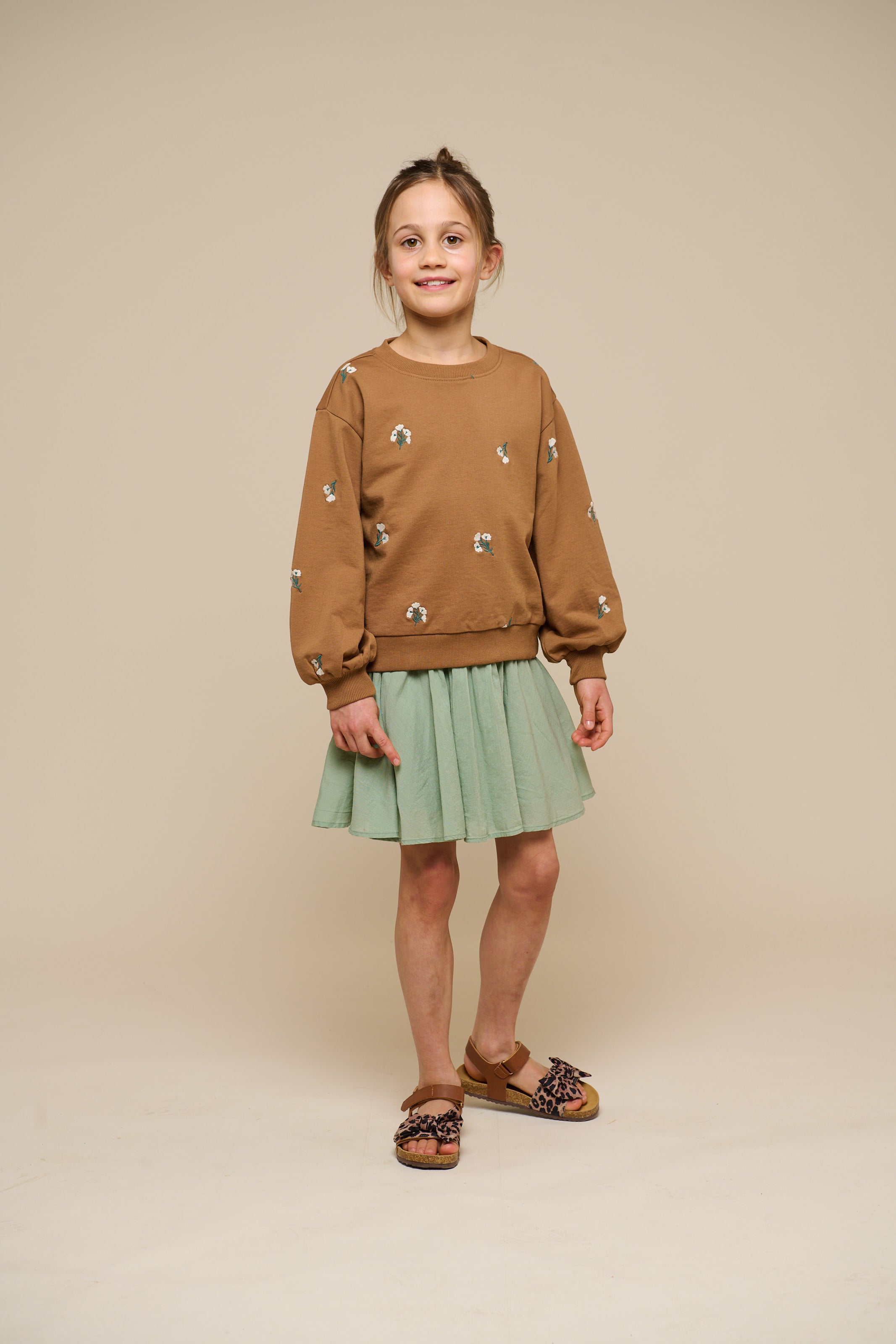 Besticktes Crewneck Sweatshirt - Tween - Coconut | 101214 Kimber