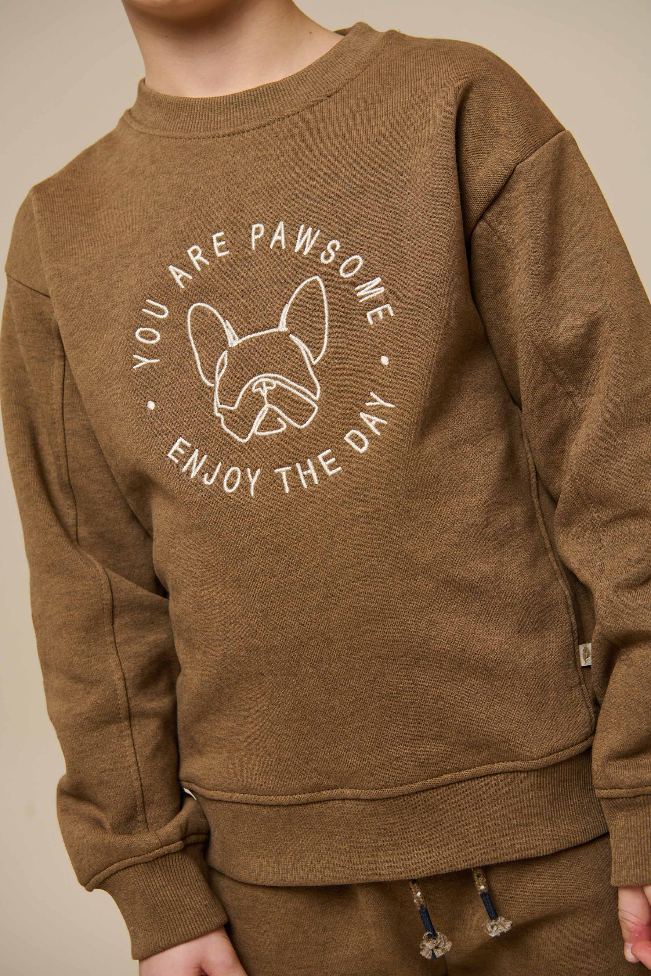 Sweatshirt mit Rundhalsausschnitt - Tween - Coffe Melange | 100891 Justin