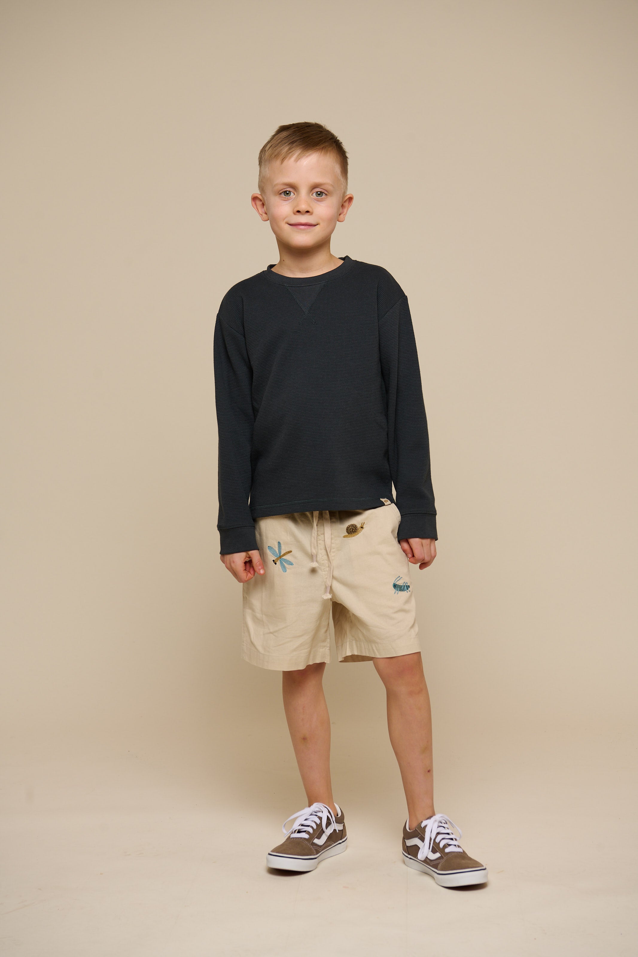 Texturiertes Langarm-T-Shirt - Tween - Forest Green | 100708 Malthe