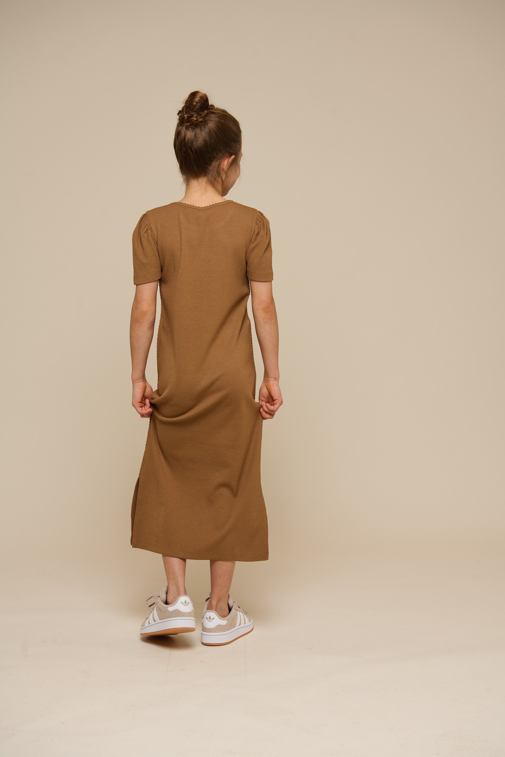 Modal-Ripp Lang T-Shirt Kleid - Tween - Coconut | 101294 Lottie