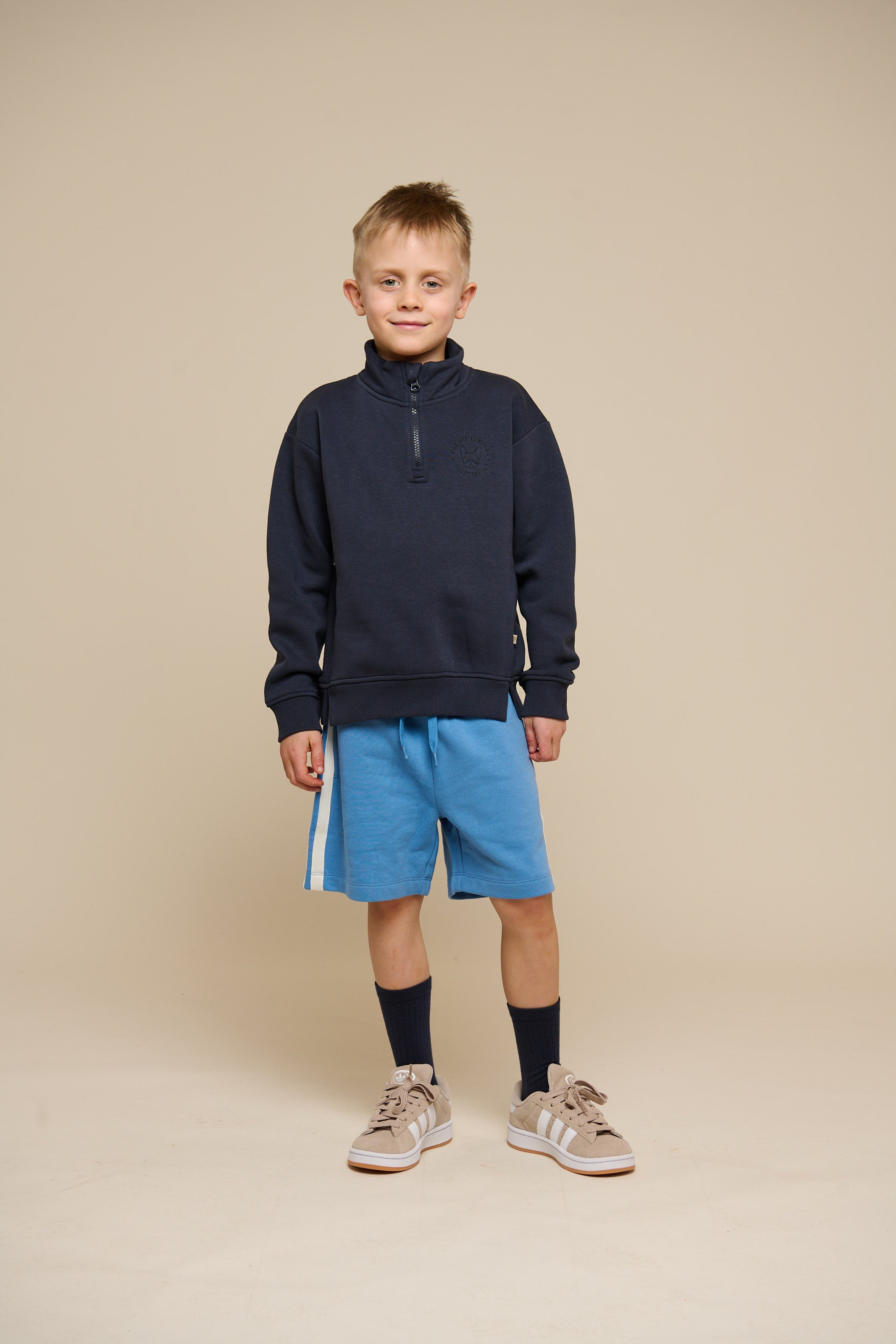 Half Zip Sweatshirt - Tween - Navy | 100807 Tristan