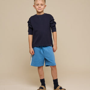 Texturiertes Langarm-T-Shirt - Tween - Navy | 100704 Malthe