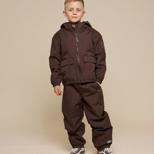 Shell Jacke mit Path-Tasche - Tween - Chocolate | 100500 Luke