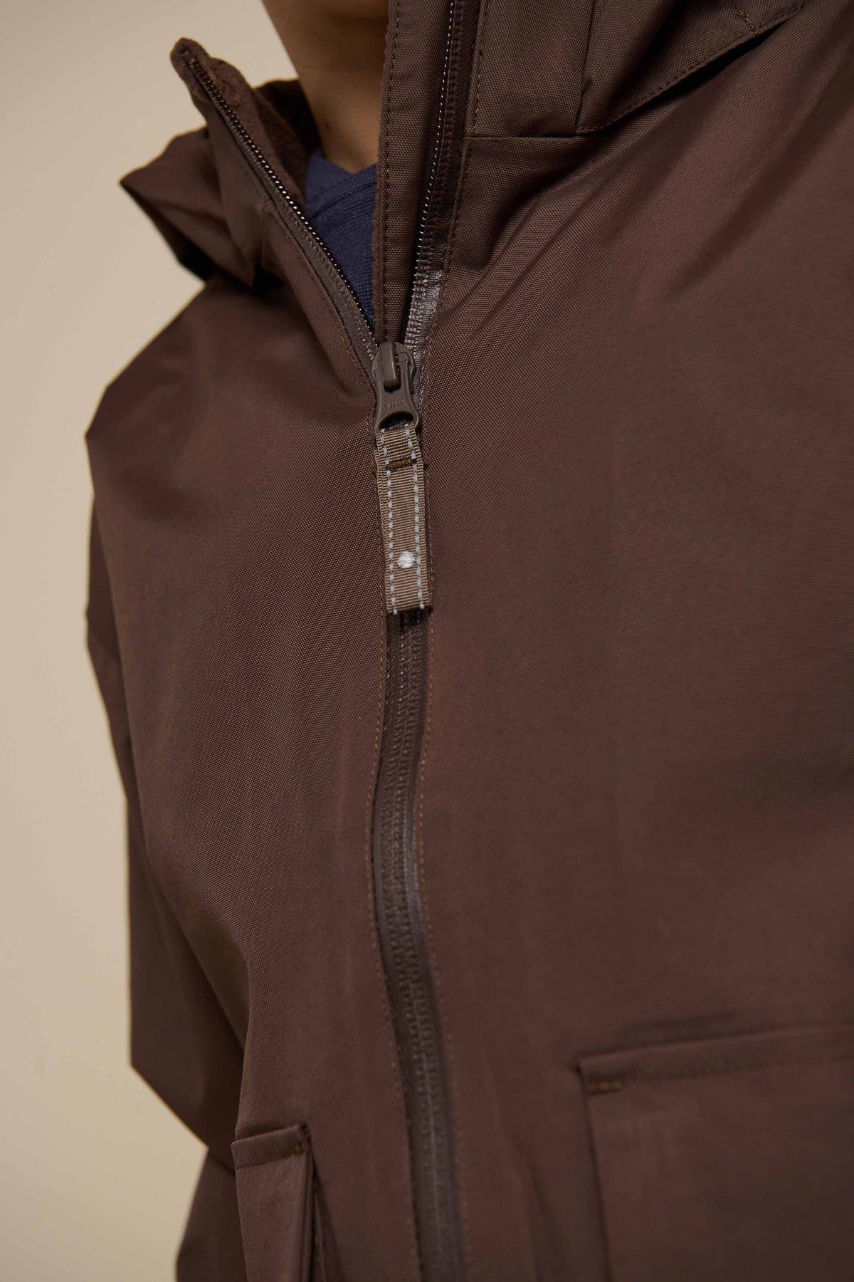 Shell Jacket with Patch Pocket - Tween - Chocolate | 100500 Luke