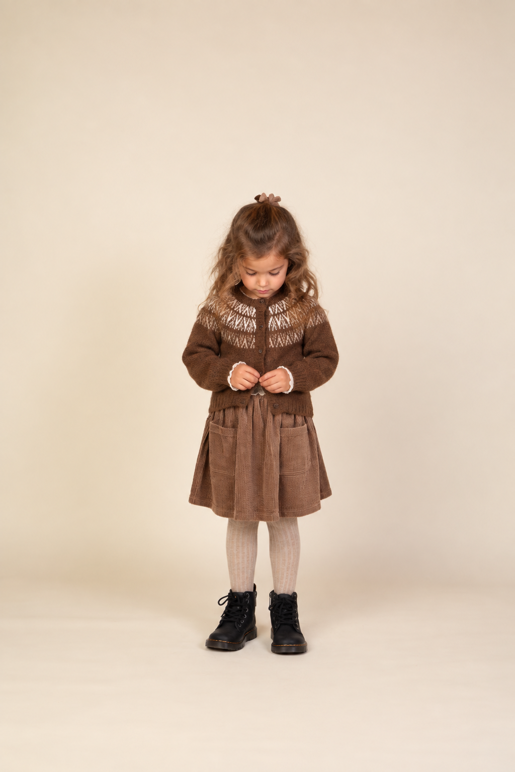 Cordrock mit aufgesetzten Taschen Kids - Brown | 101679 Greta