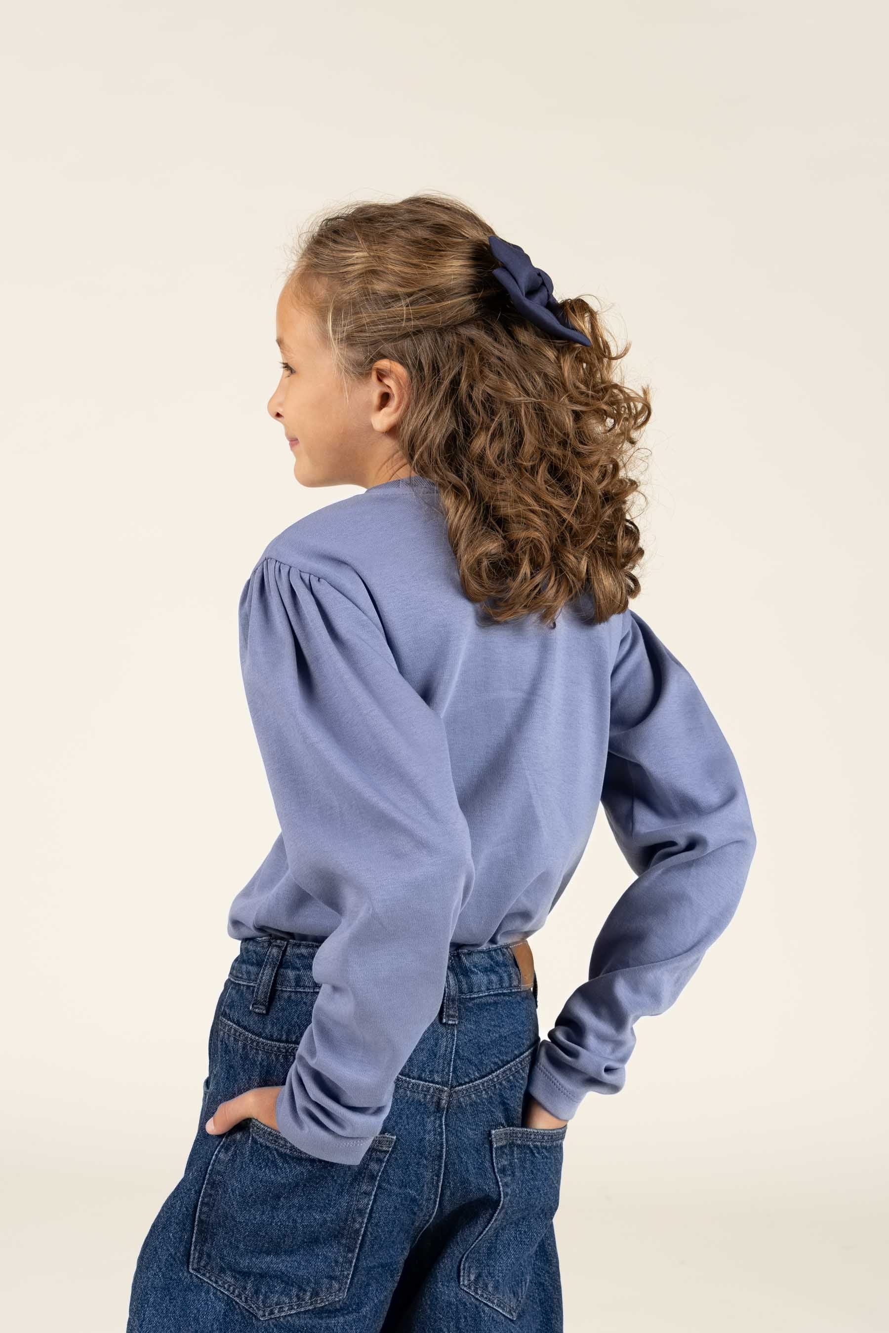 Langärmliges T-Shirt mit Frontprint - Tween - Blue | 100851 Kendell