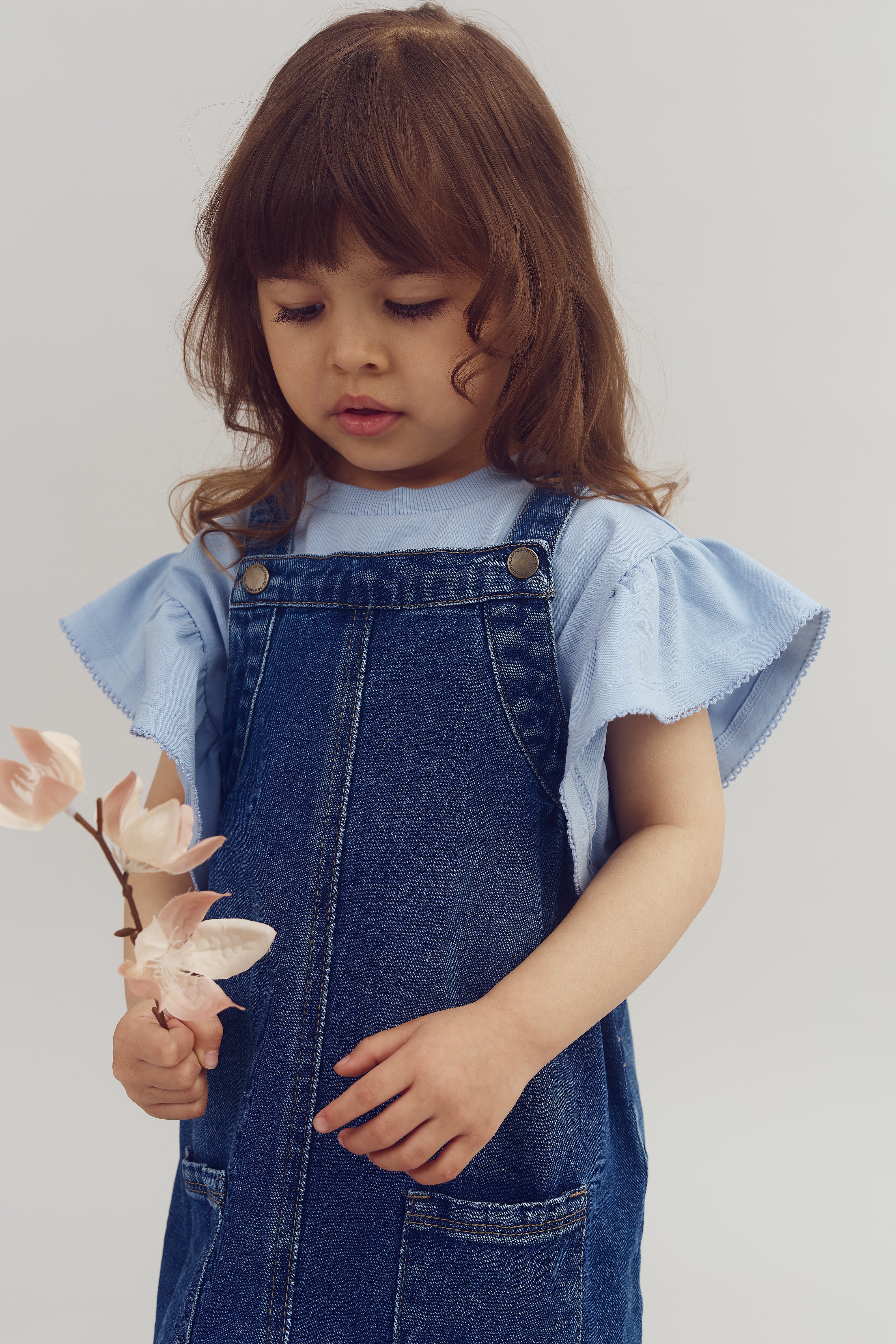 Denim Spencer Dress - Little - Dark Blue Denim