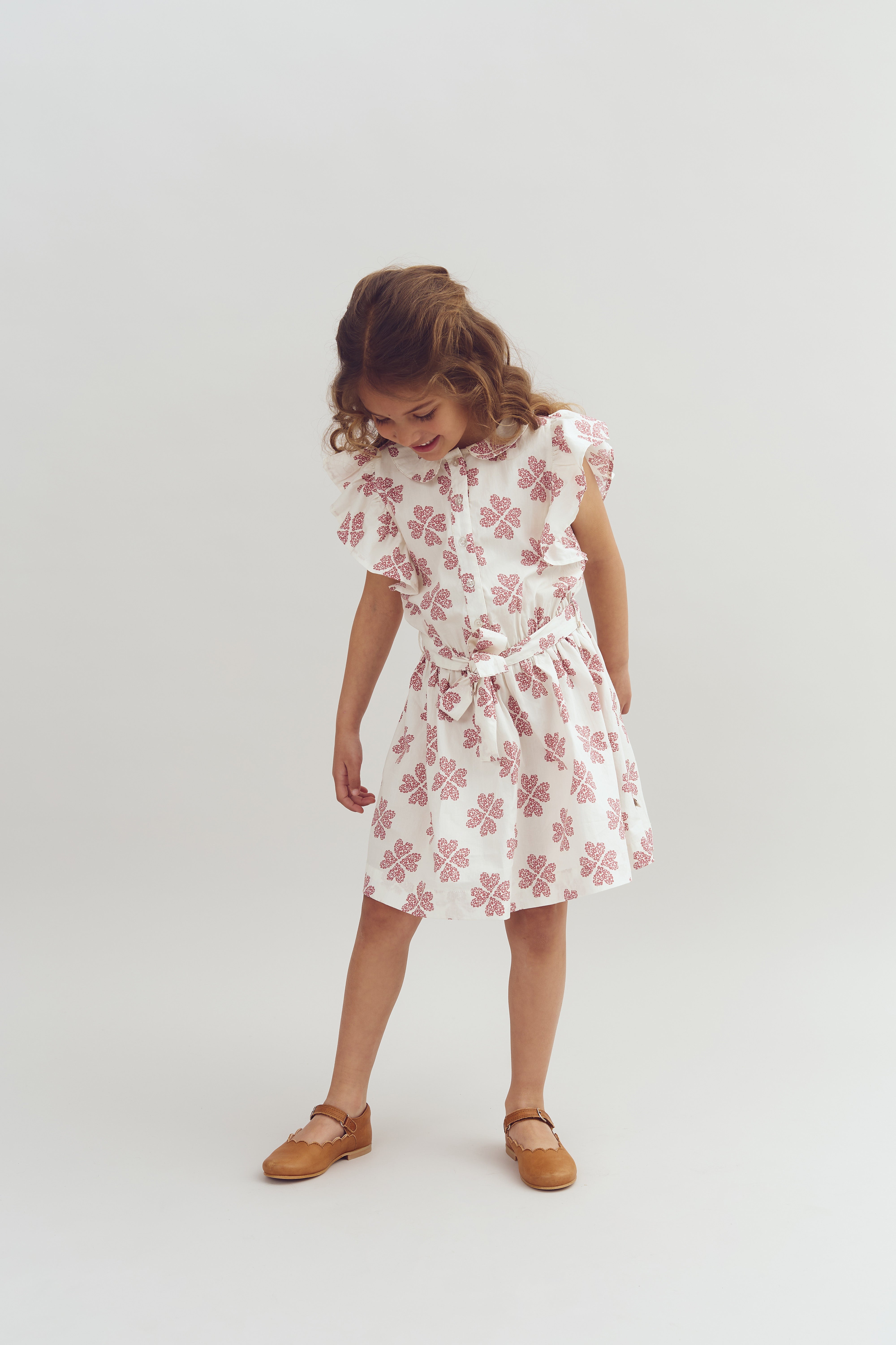 Herzdruck Hemdkleid - Off White / Blush | 100236 Cloe