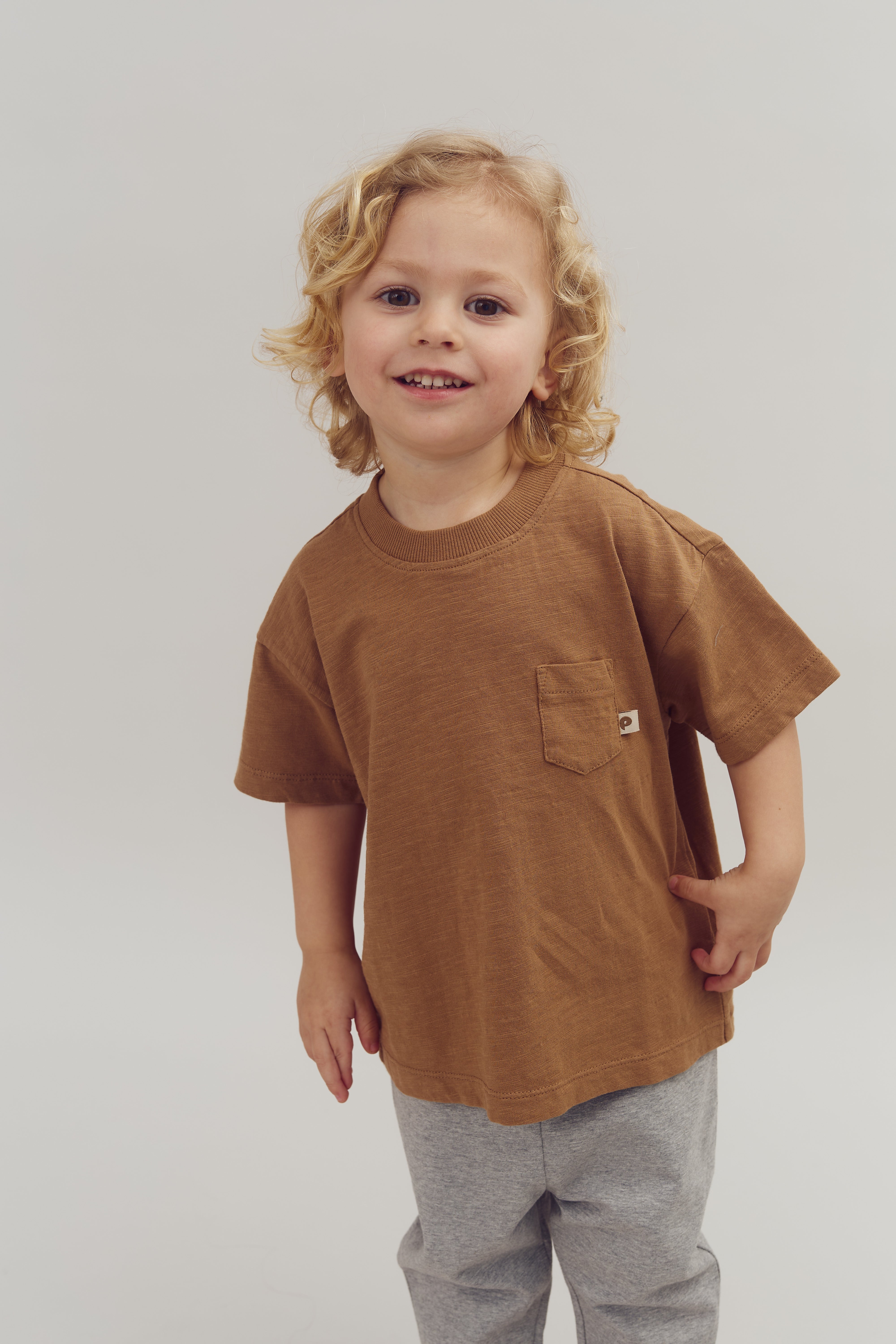Slub-Jersey T-Shirt mit Tasche - French Beige | 100251 Emil