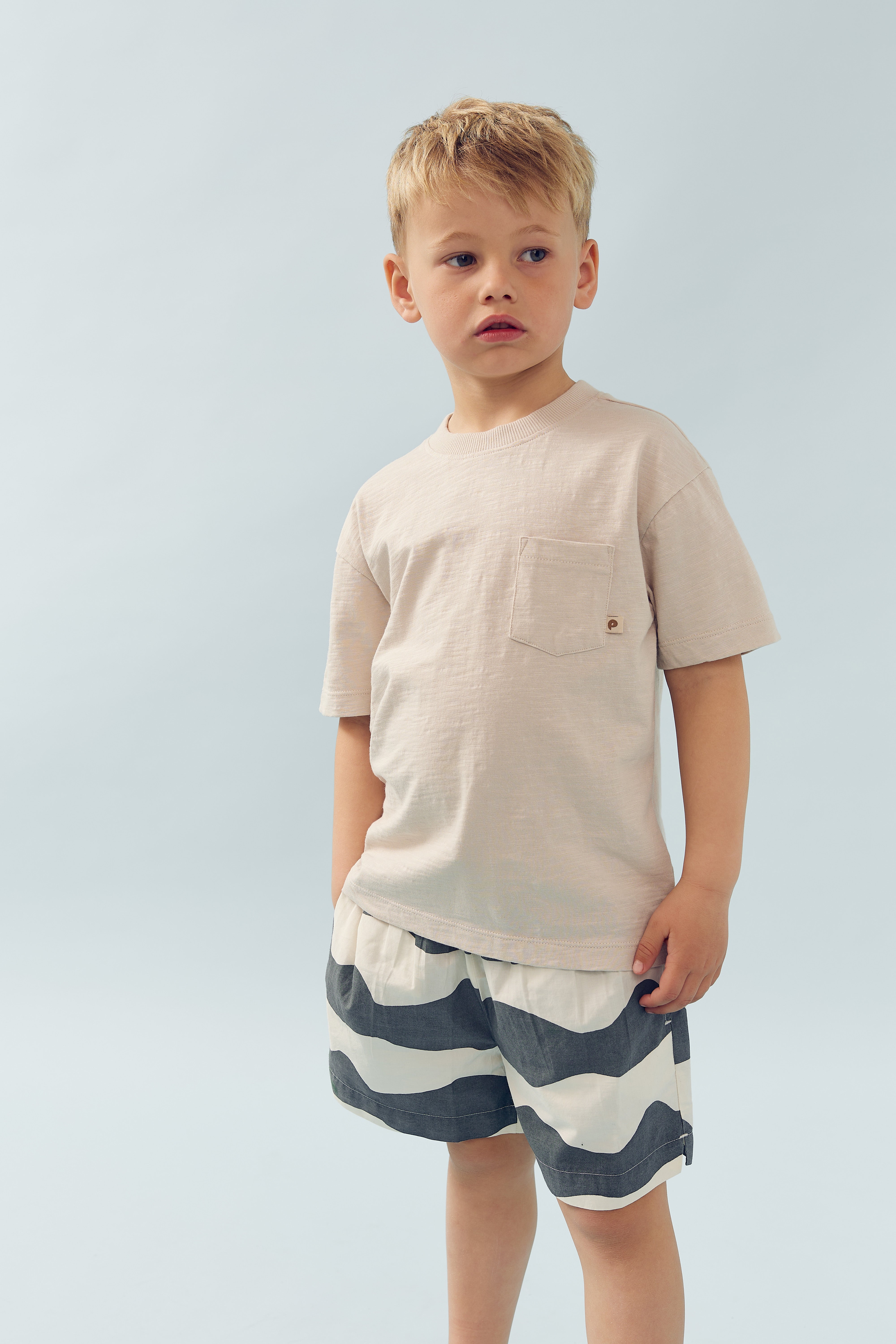 Slub Jersey T-Shirt mit Tasche - Off White | 100250 Emil