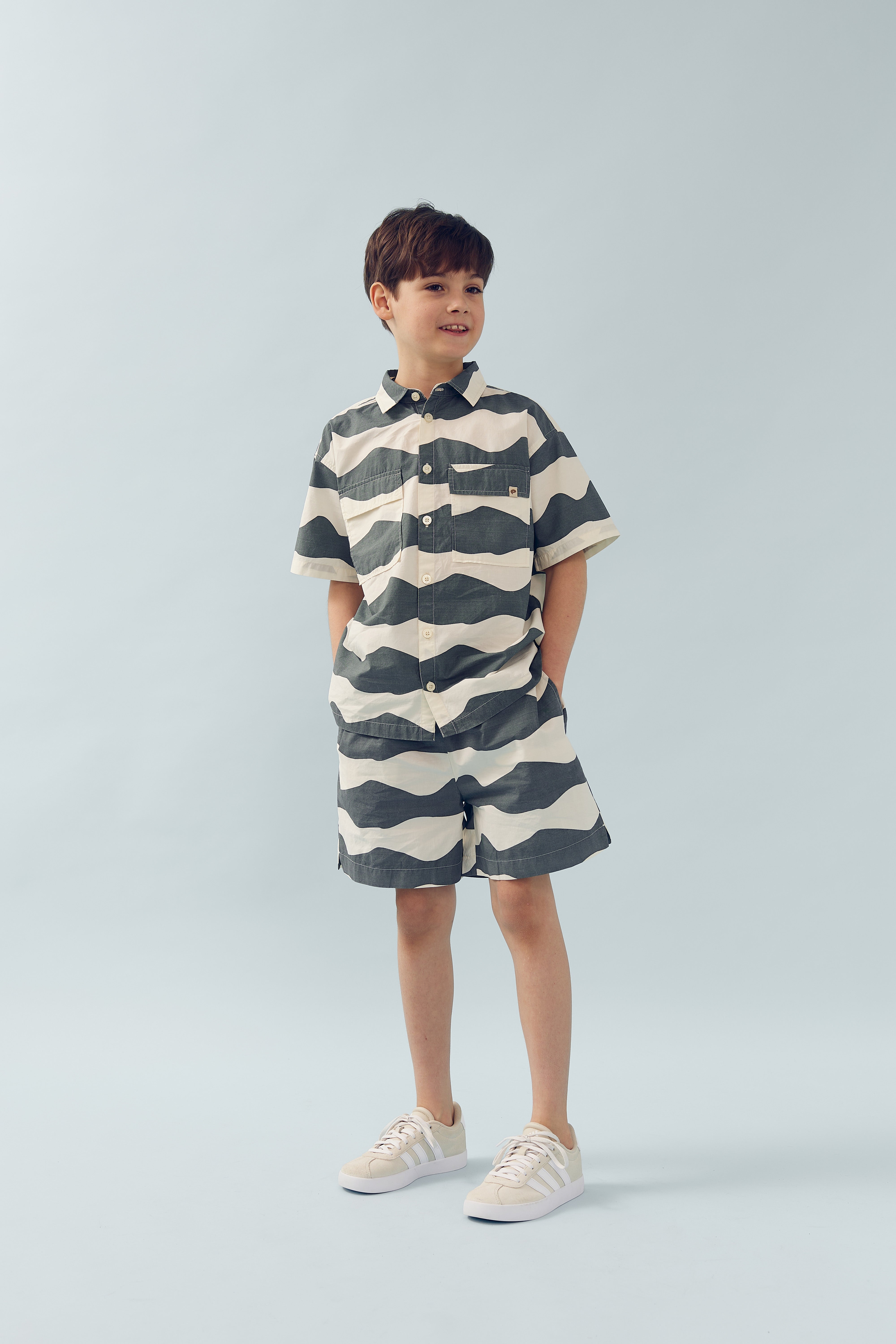Popeline Wave Shorts - Tween - Petrol | 100402 Kean