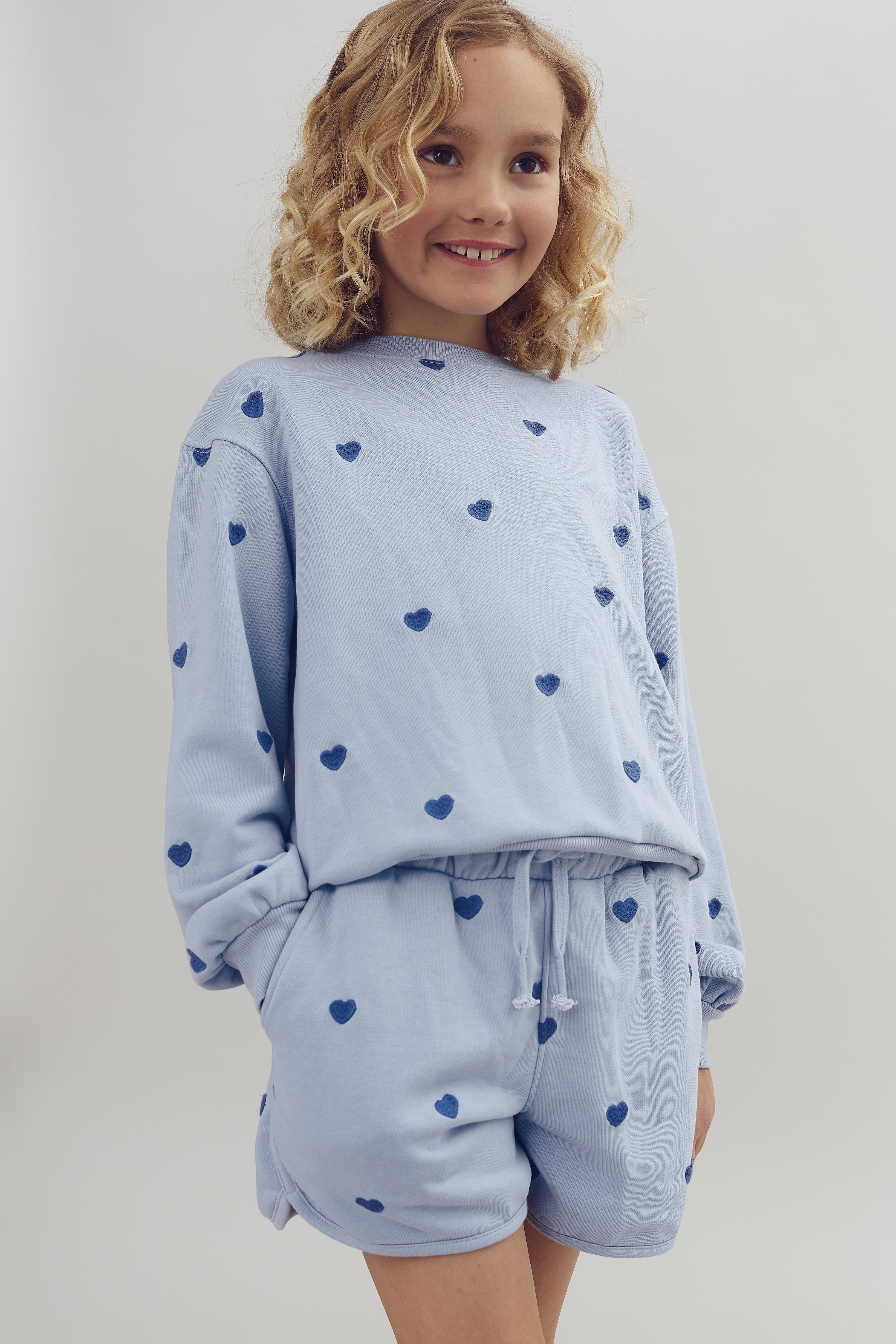 Sweatshorts mit Stickerei - Tween - Blue | 100197 Liva