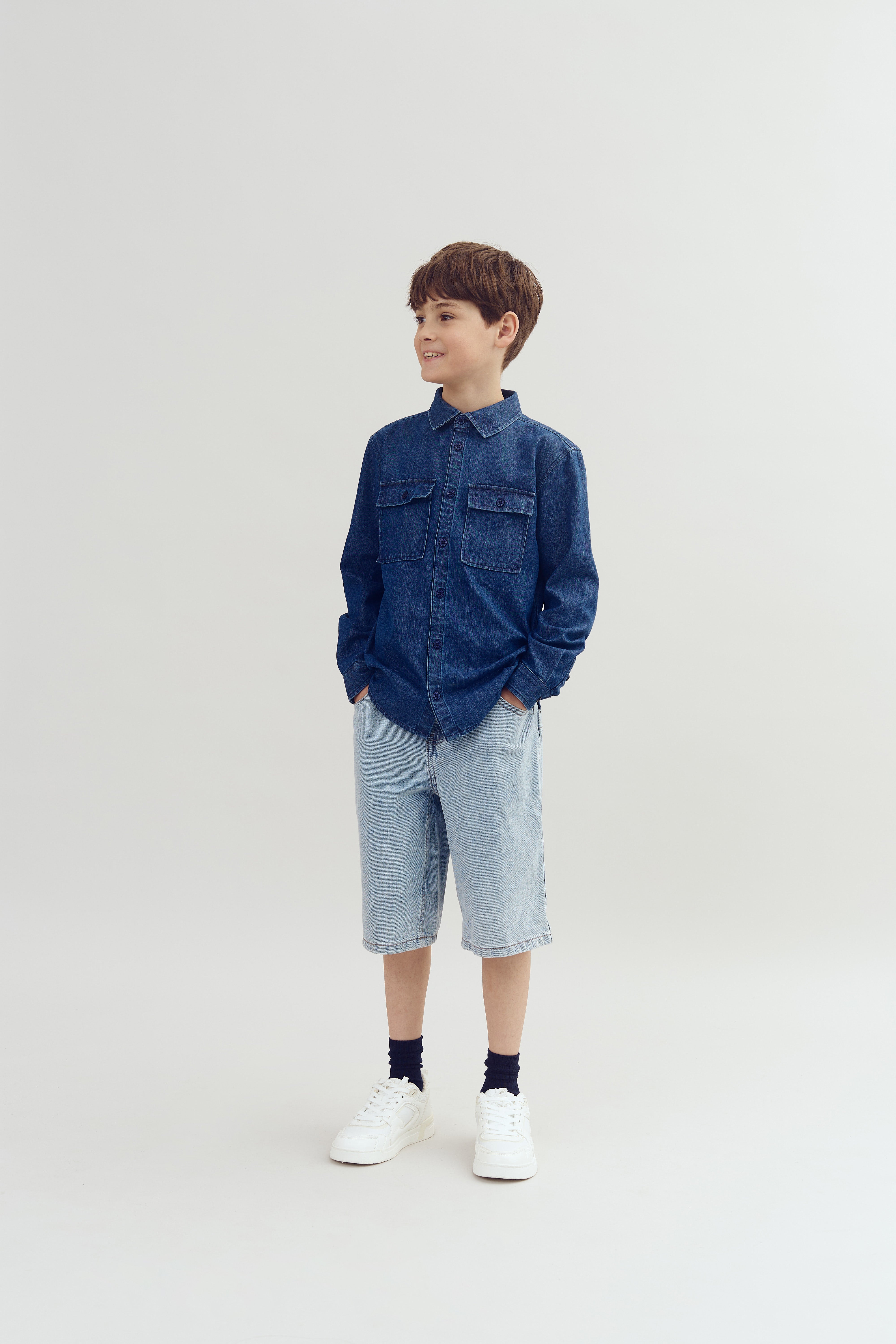 Lange Jenashorts - Tween - Light Blue Denim | 100357 Sturm