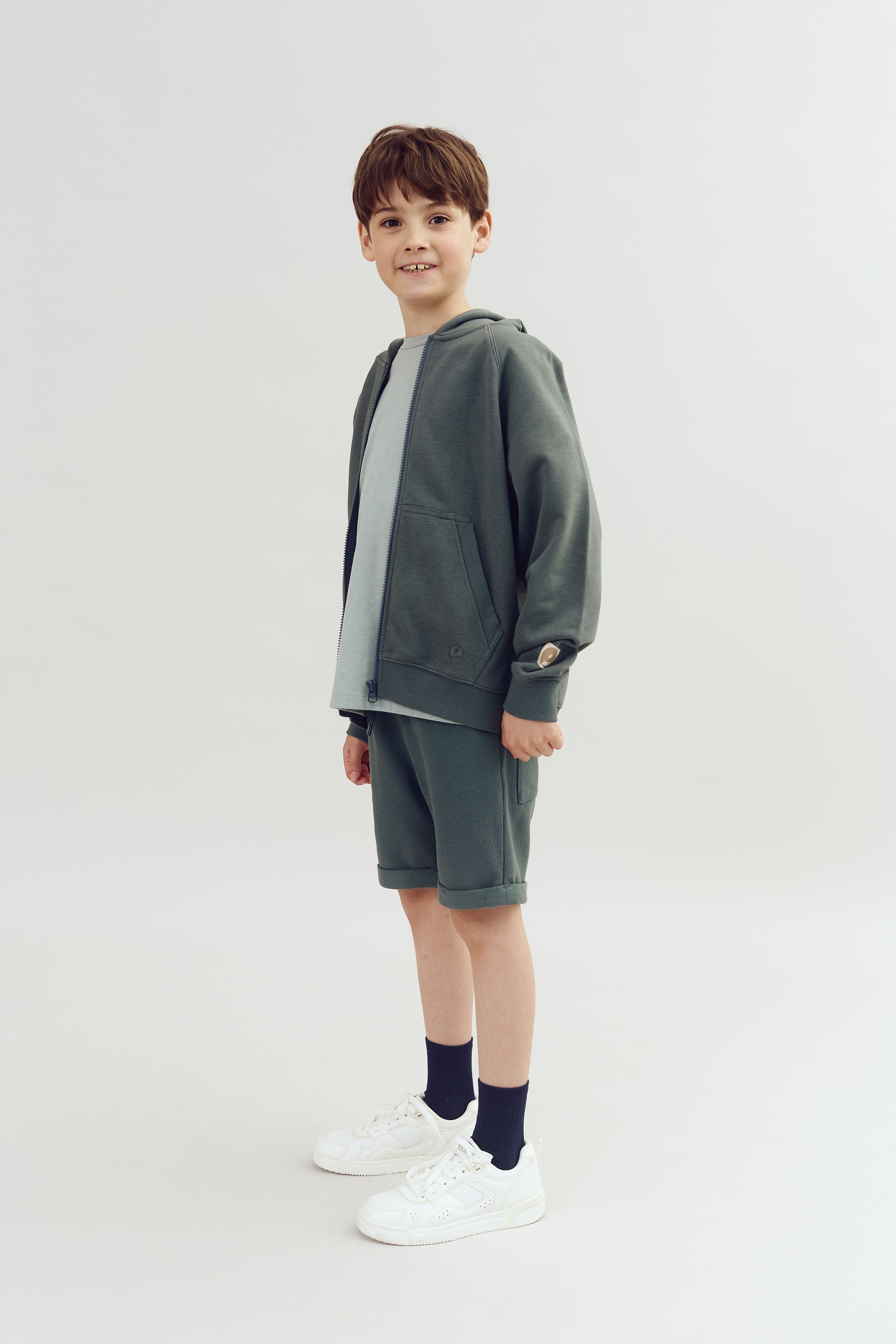 Klassischer Zip-Hoodie - Tween - Petrol | 100376 Felix