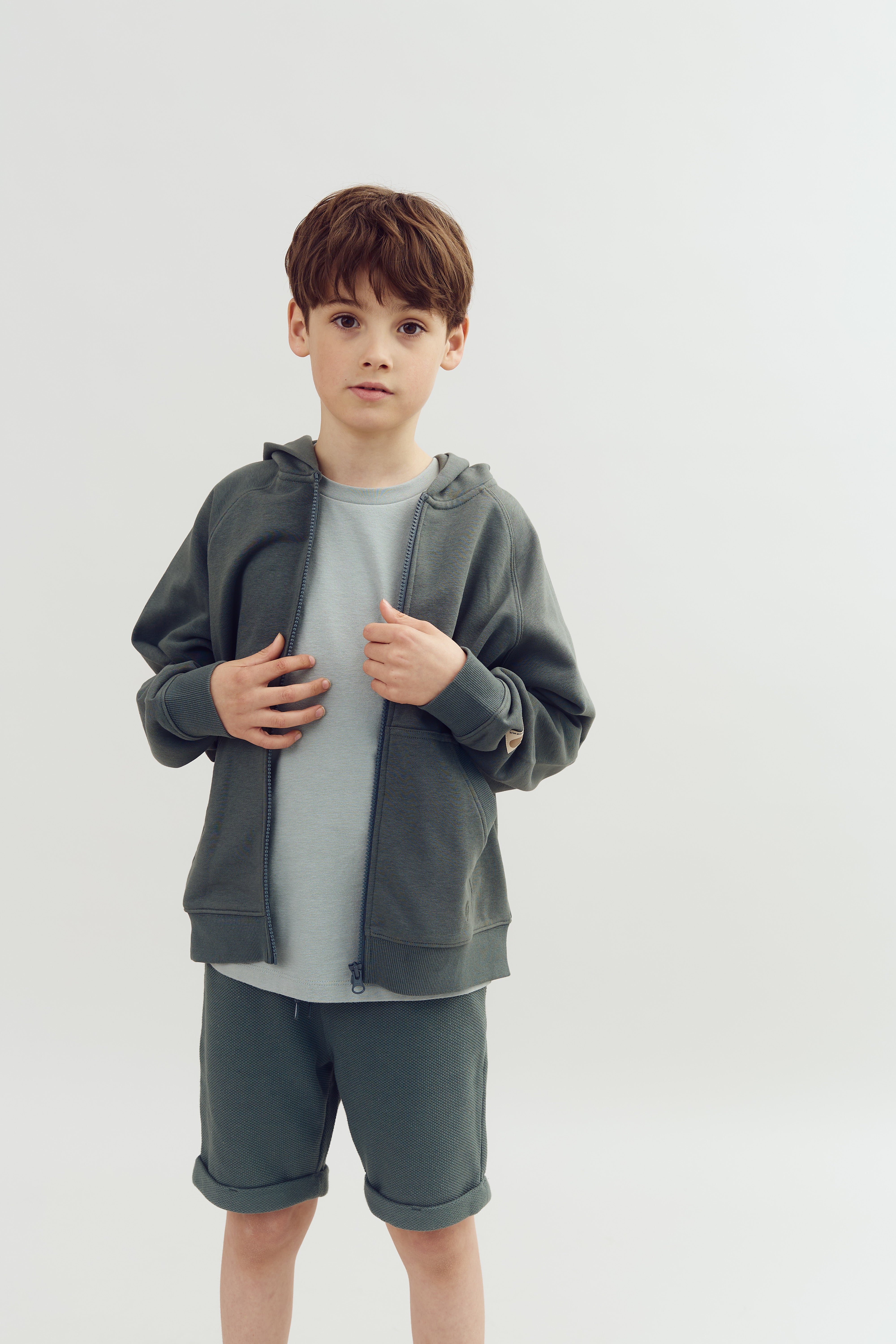 Klassischer Zip-Hoodie - Tween - Petrol | 100376 Felix