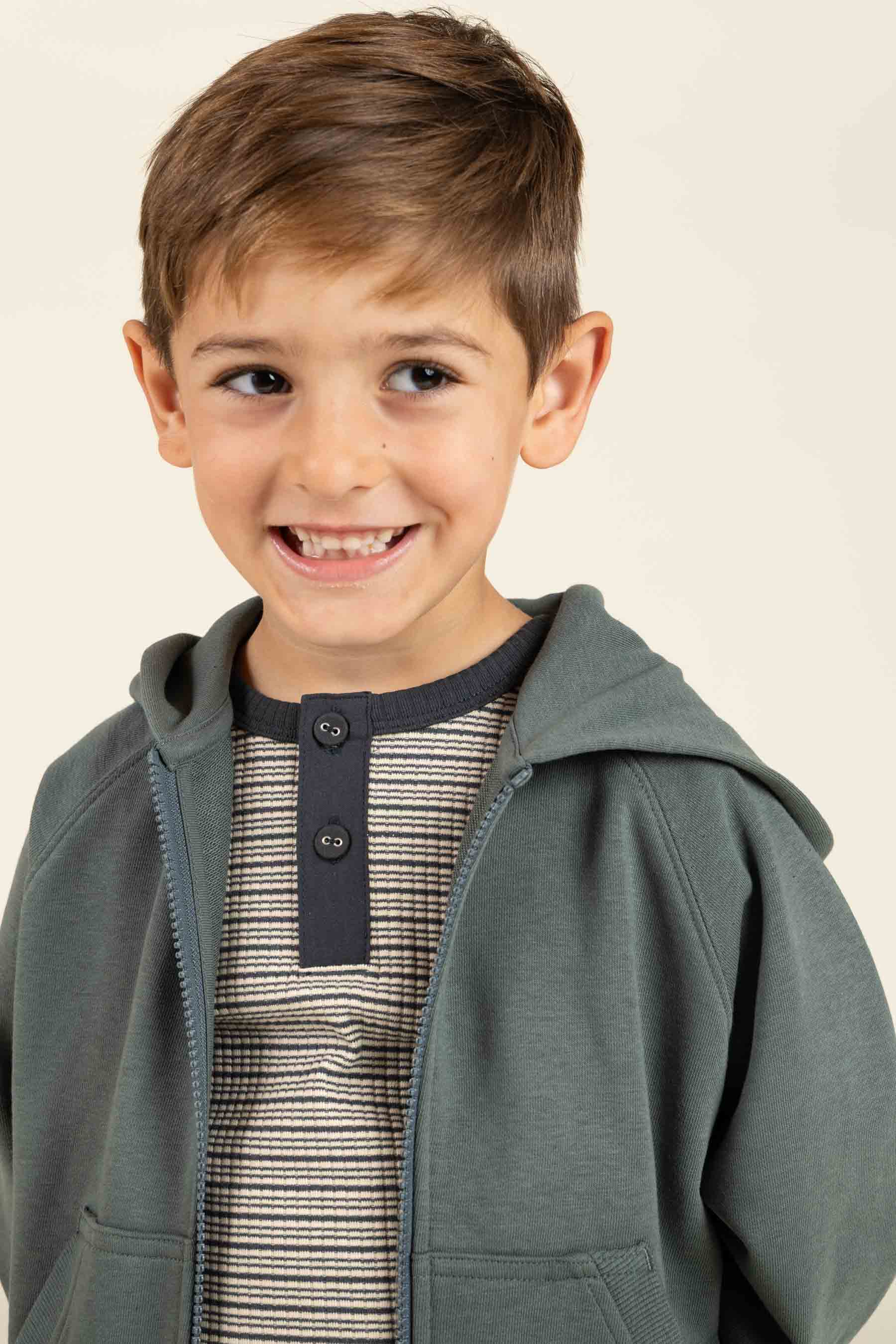Klassischer Zip-Hoodie - Kids - Petrol | 100218 Felix