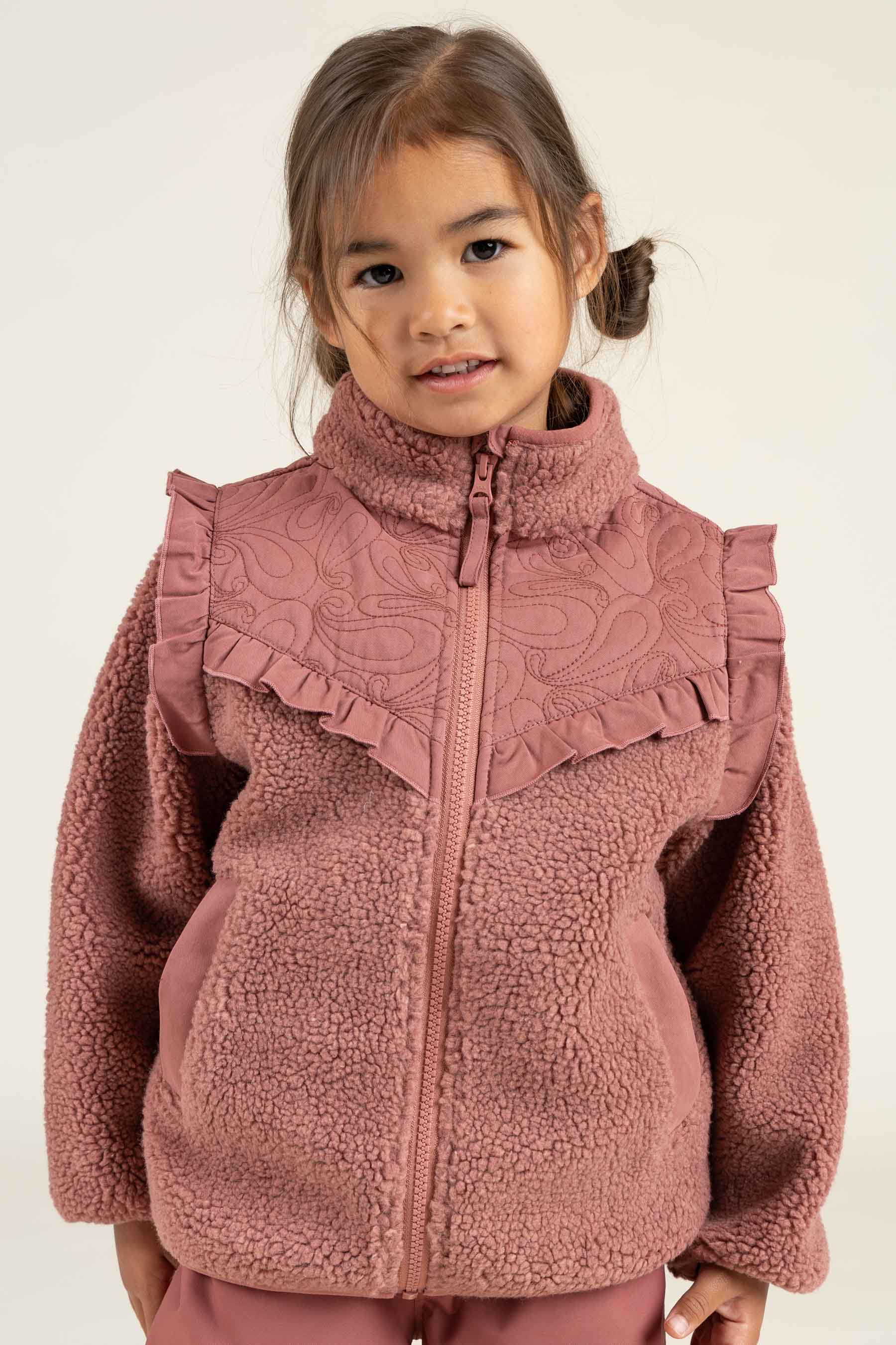 Teddyjacke mit Reißverschluss und Rüschen - Kids - Old Rose | 100636 Madison
