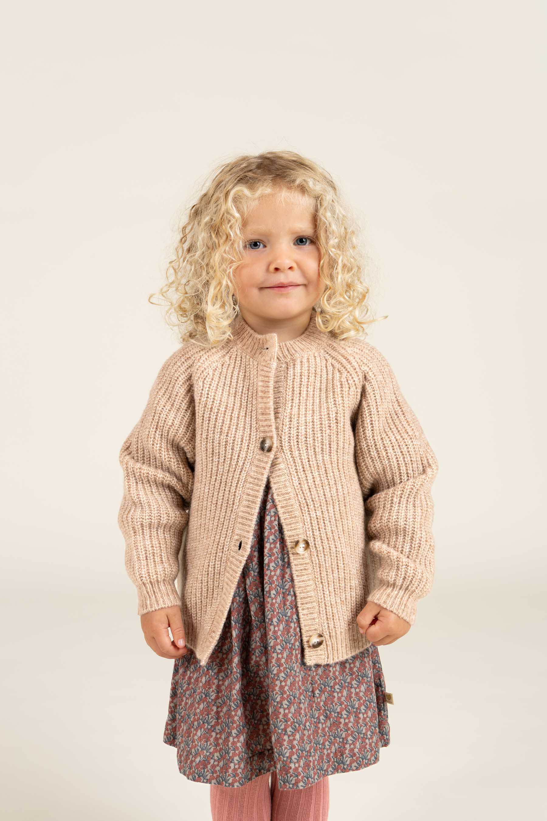Strickjacke in Wollmischung - Kids - Beige Melange | 100748 Cork
