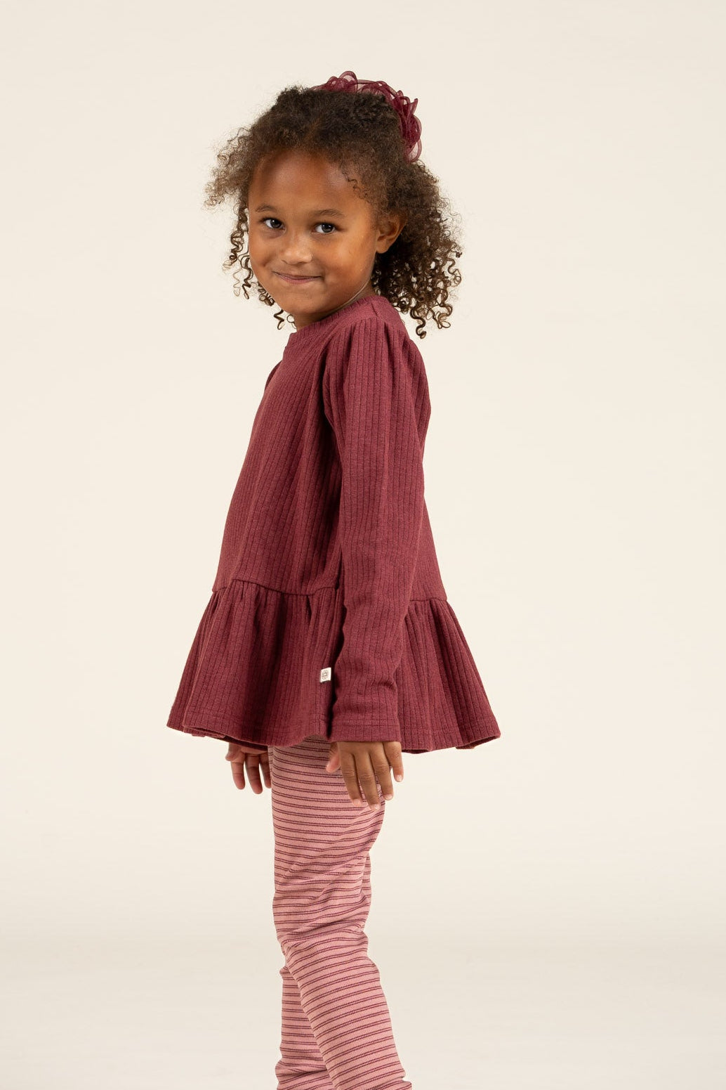 Gestreifte Jersey-Leggings - Kids - Rose Stripe | 100654 Elise