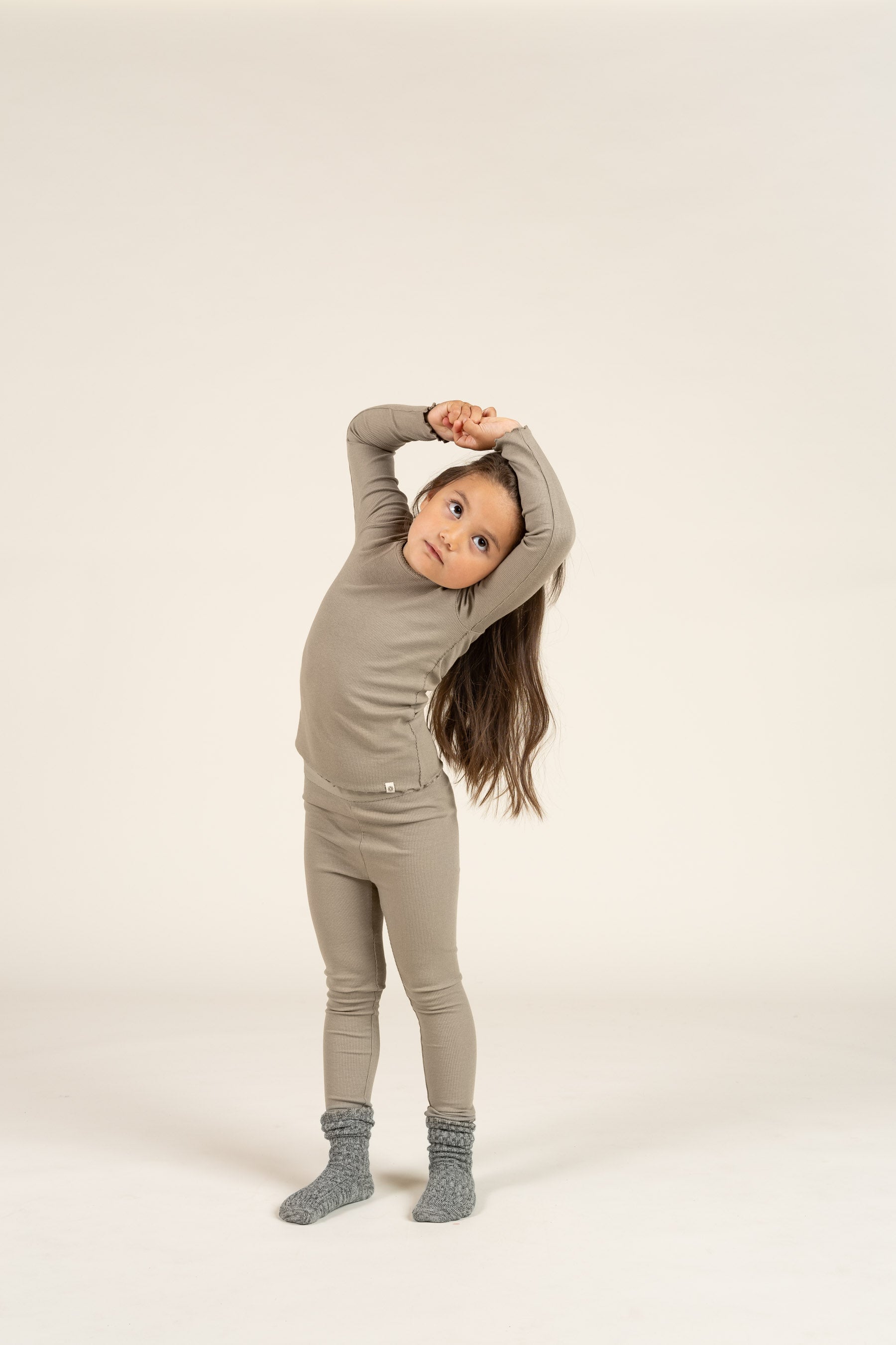 Leggings aus Modalripp - Kids - Dusty Green | 100590 Mia
