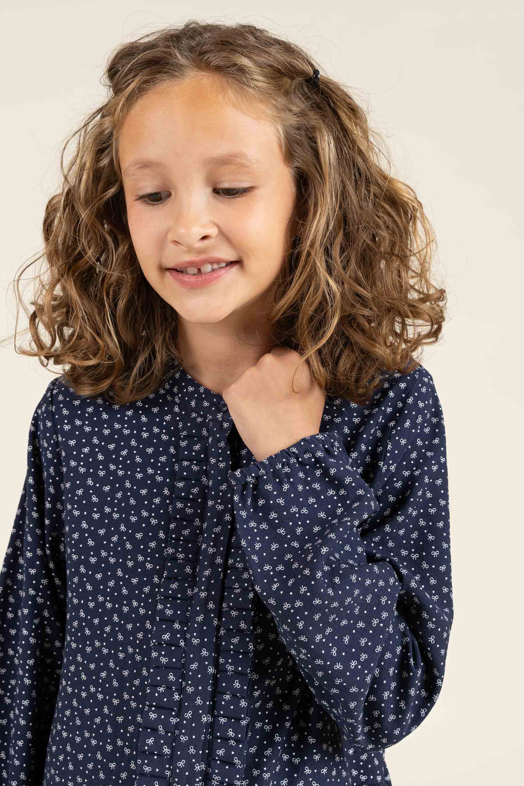 Bedrucktes Kleid aus Krepp-Viskose - All - Navy | 100662 Ana