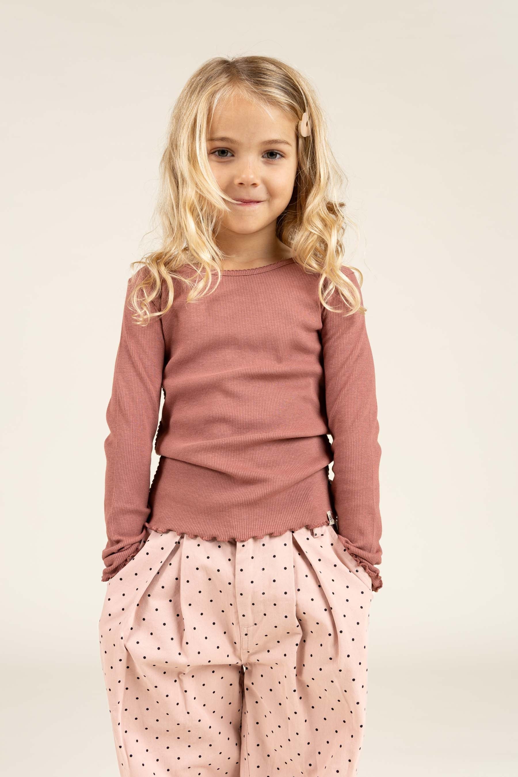 Twill-Hose mit Punkten - Kids - Rose | 100612 Iris