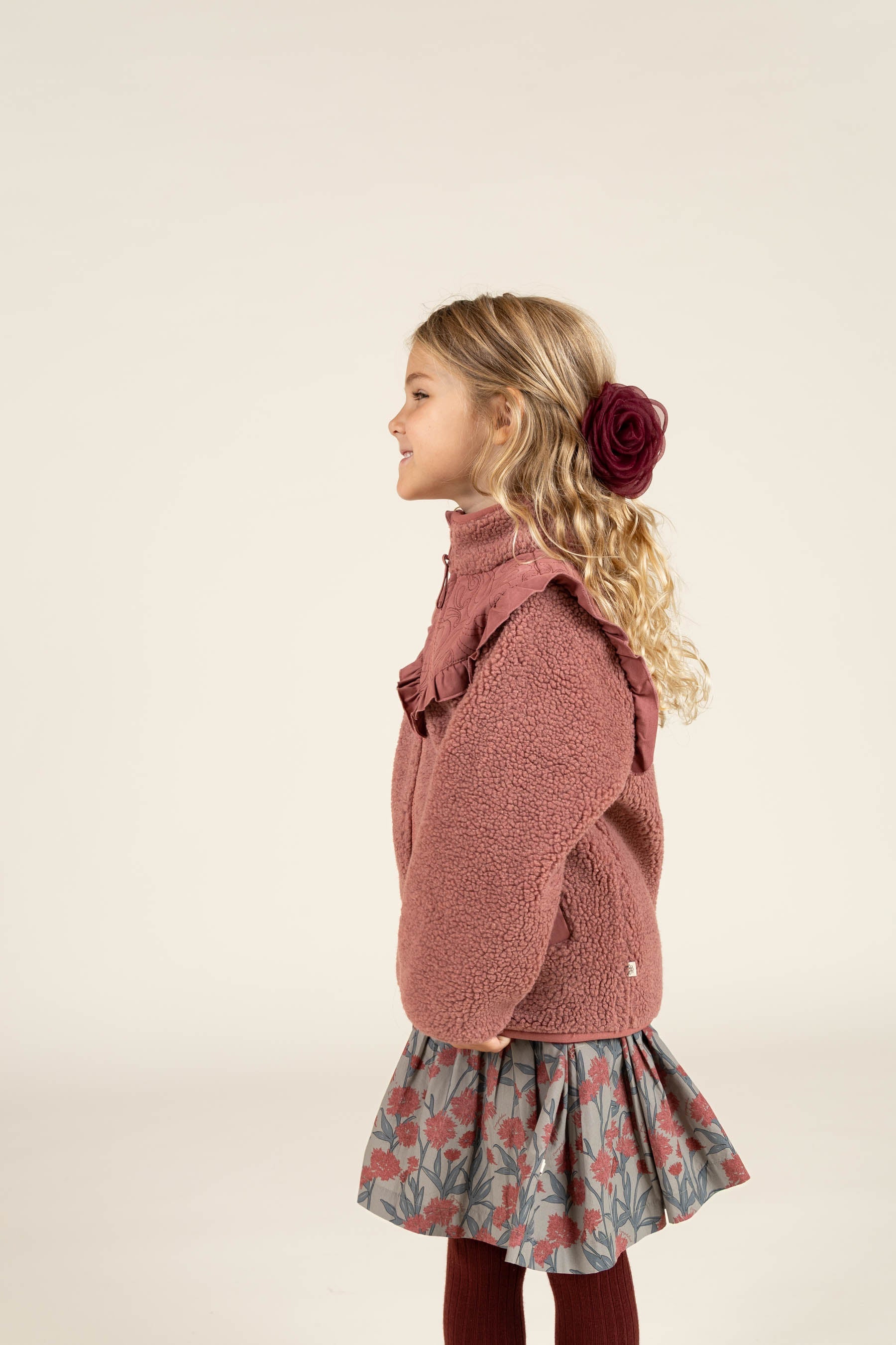 Teddyjacke mit Reißverschluss und Rüschen - Kids - Old Rose | 100636 Madison