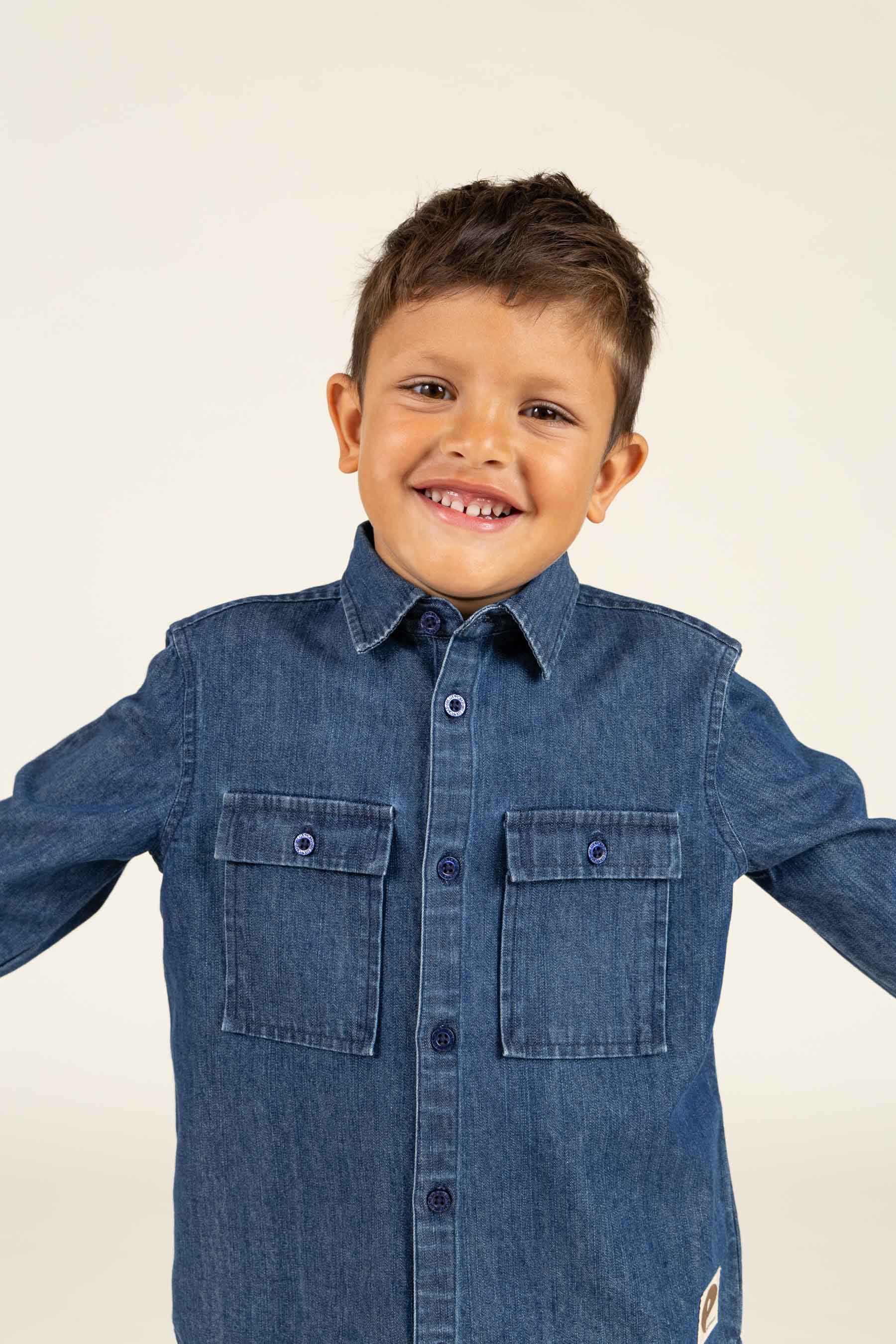 Jeanshemd - Kids - Dark Blue Denim | 100176 Delhi