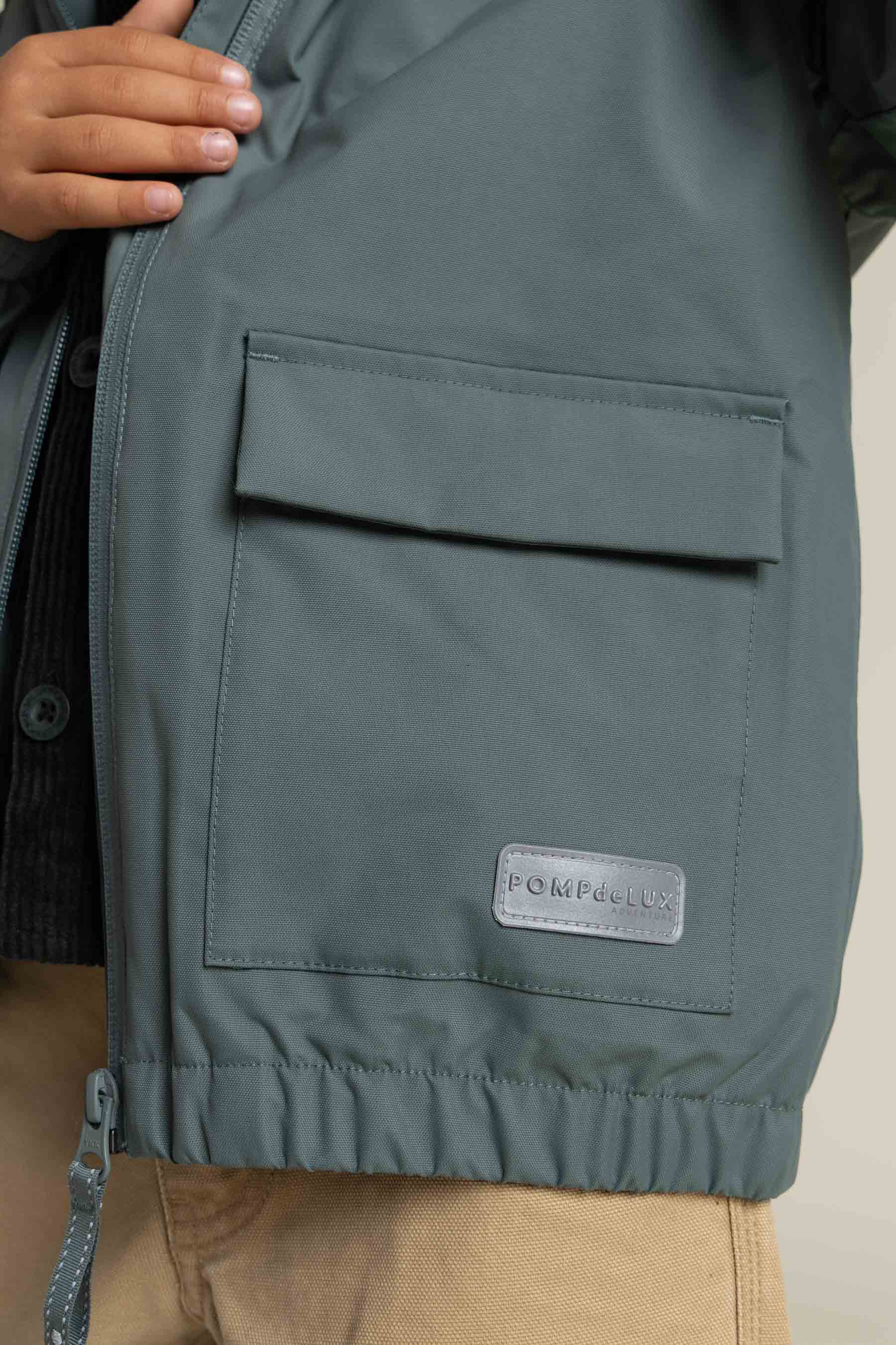Shell Jacke mit Path-Tasche - Kids - Dusty Dark Green | 100501 Luke