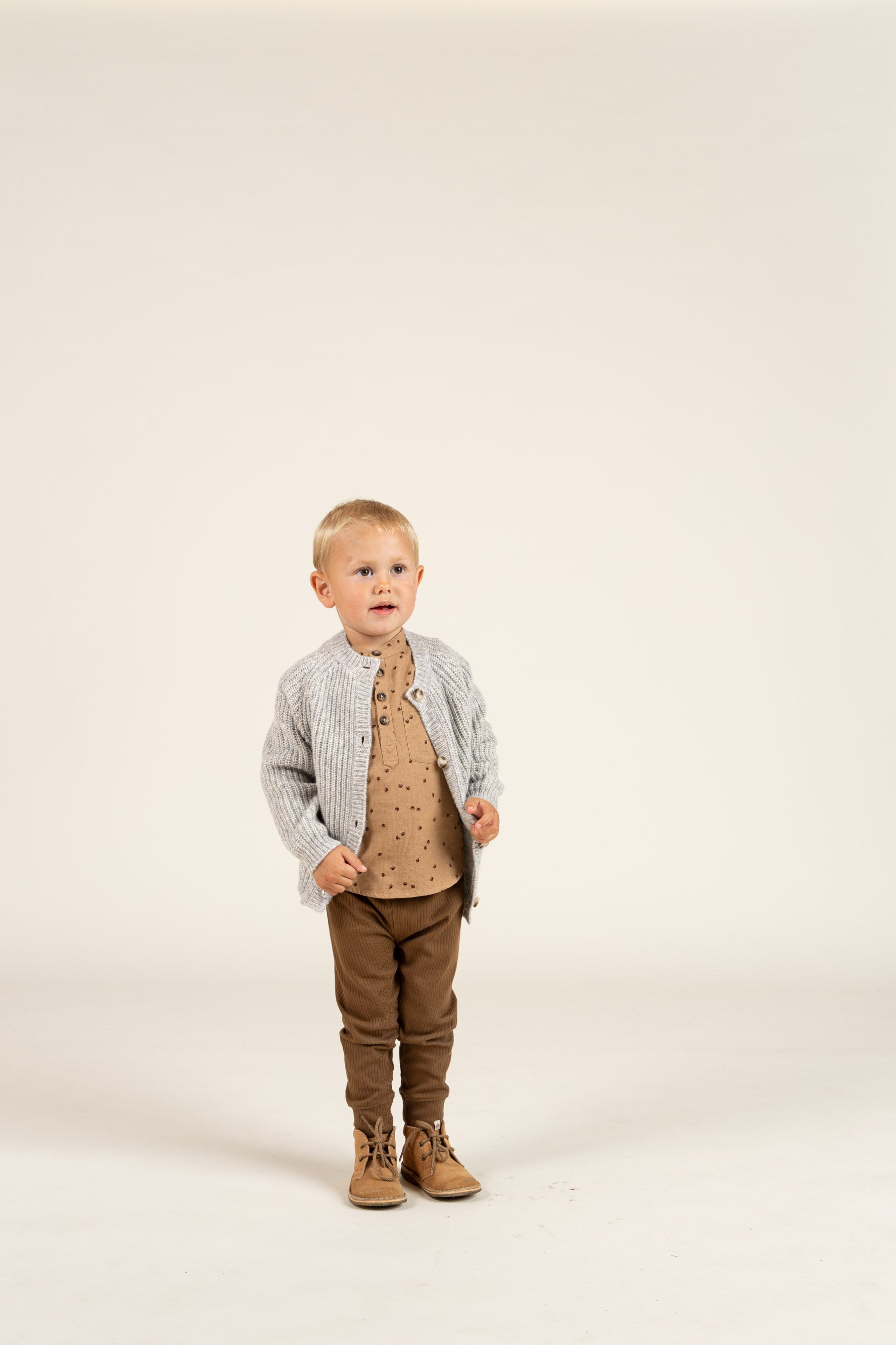 Strickjacke in Wollmischung - Kids - Grey Melange | 100746 Cork