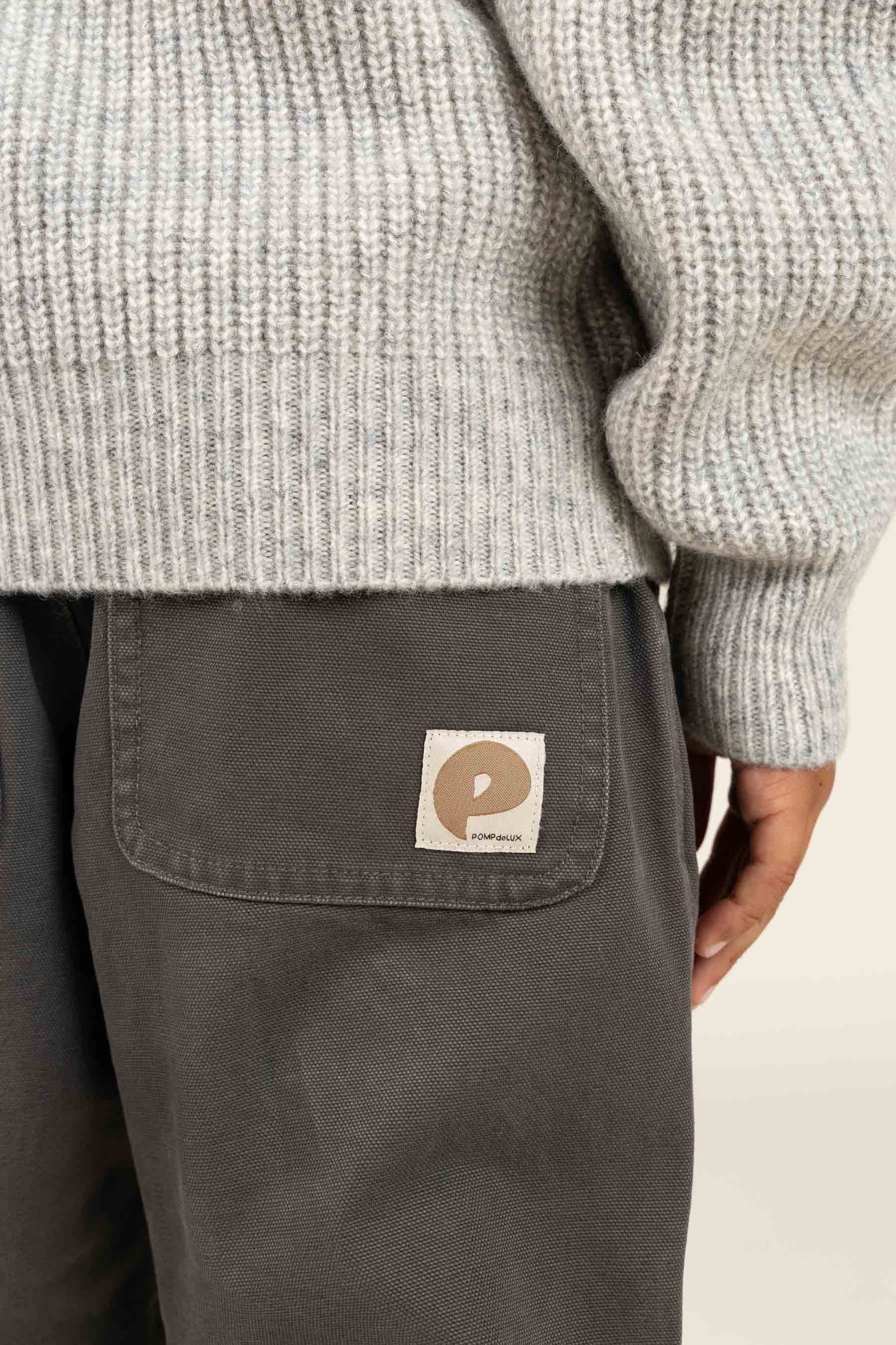 Woll Mix-Pullover mit halbem Reißverschluss - Tween - Grey Melange | 100753 Adam