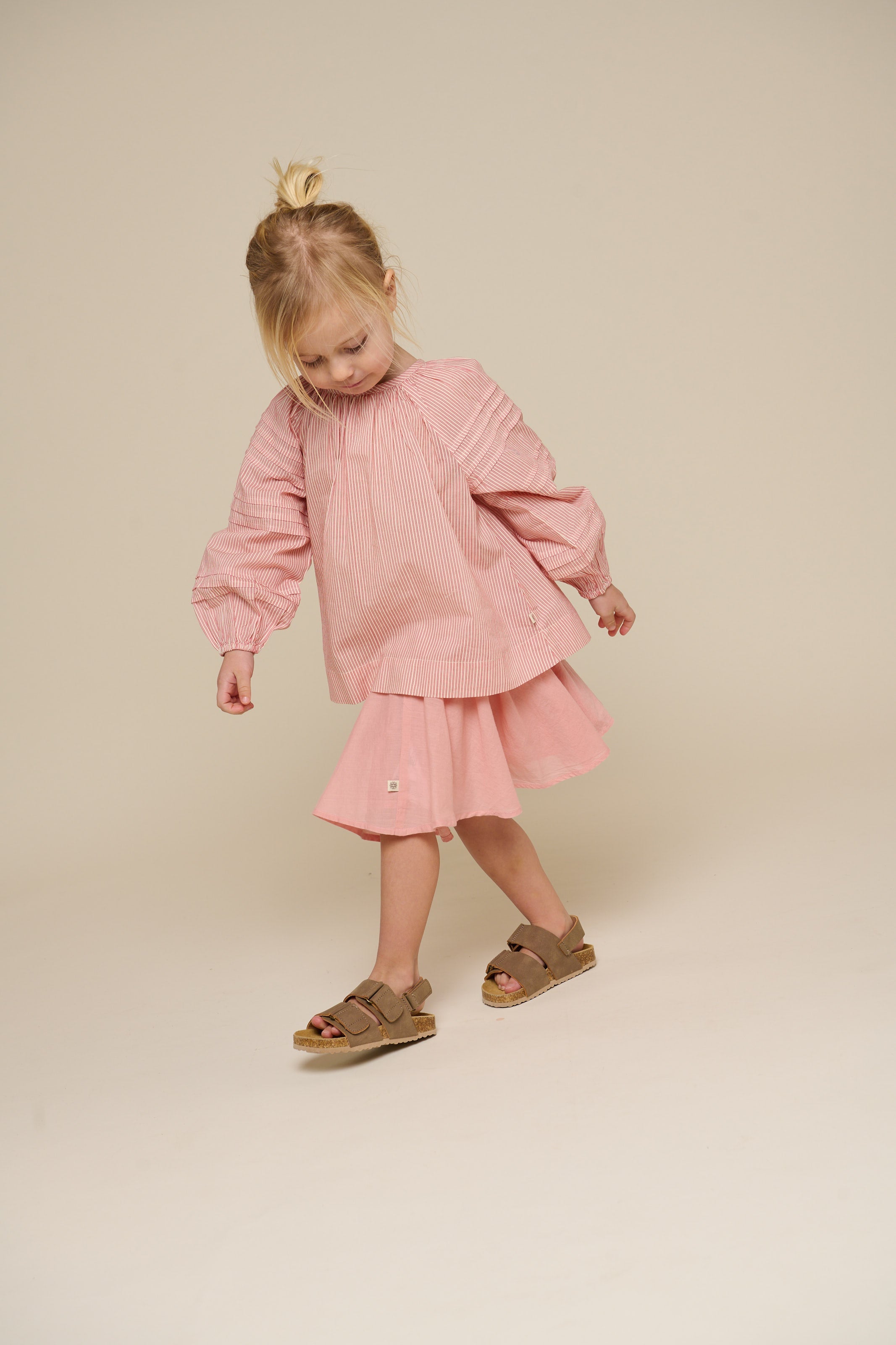 Langärmelige Gestreifte Bluse - Kids - Offwhite/Cherry Red | 100990 Willa