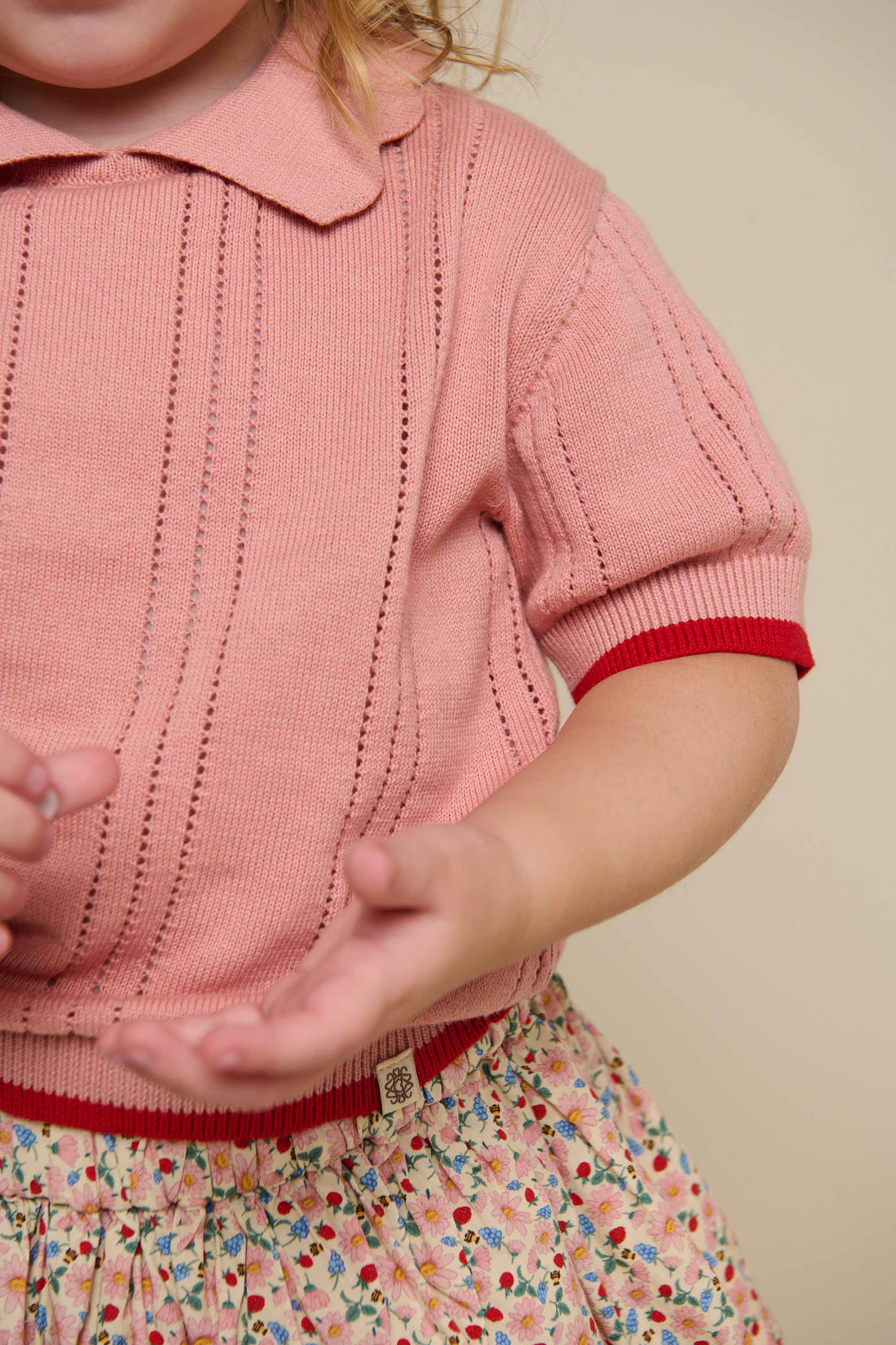 Mädchen gestricktes Polo - Kids - Rose | 101241 Helena