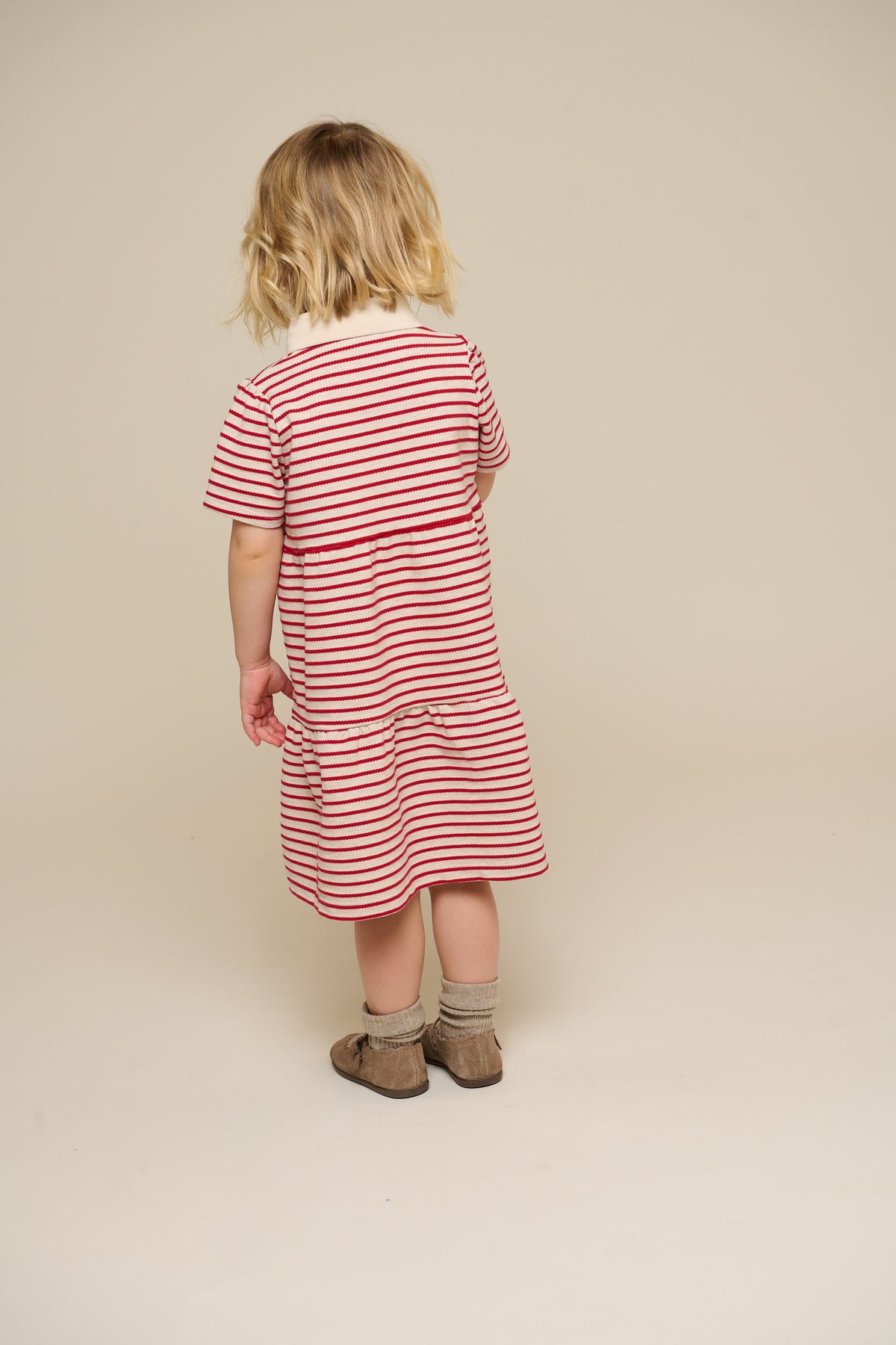 Gestreiftes Jersey-Kleid - Kids - Cherry Red | 101008 Emmie