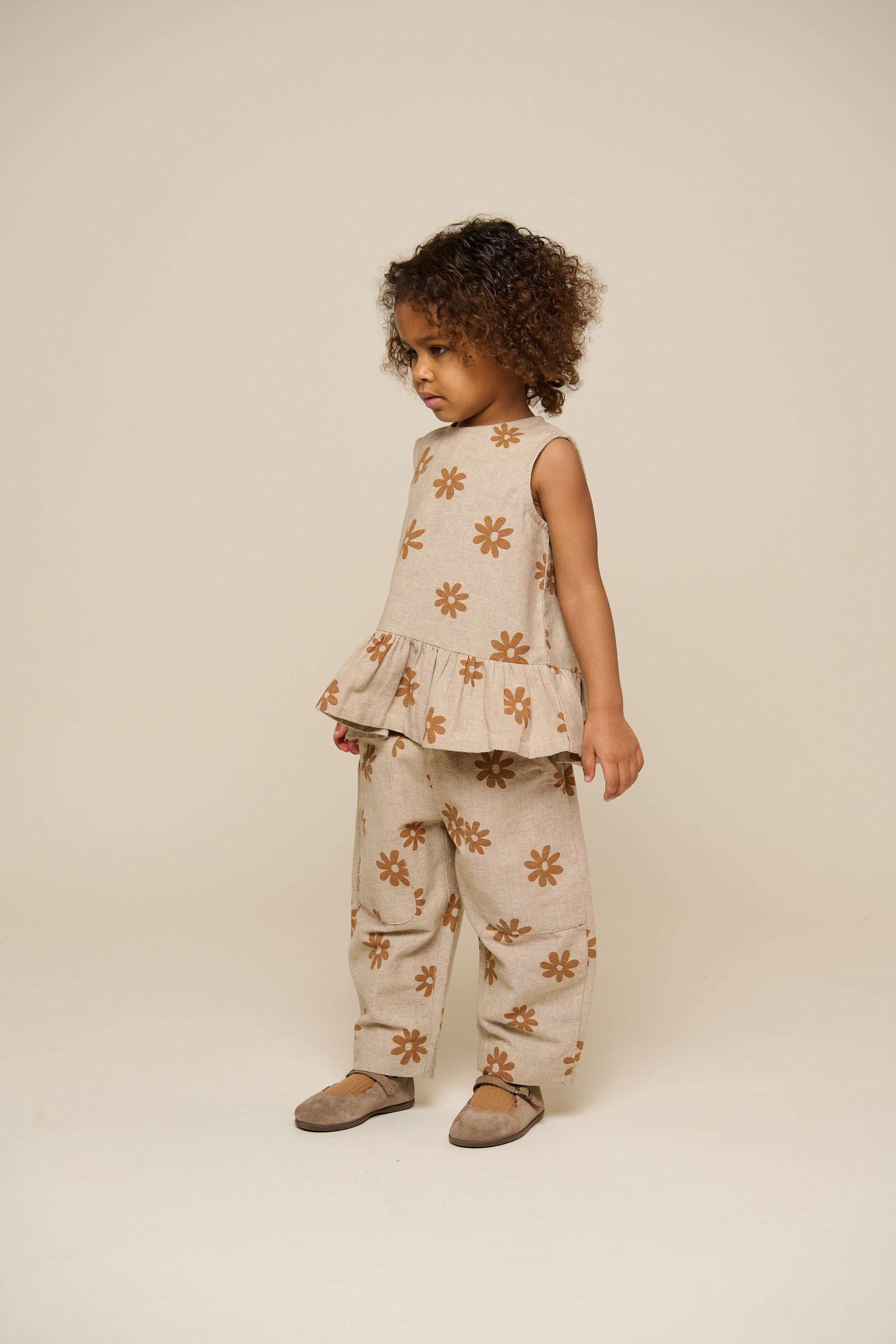 Bedruckte Baumwollhose - Kids - Sand | 101207 Molly