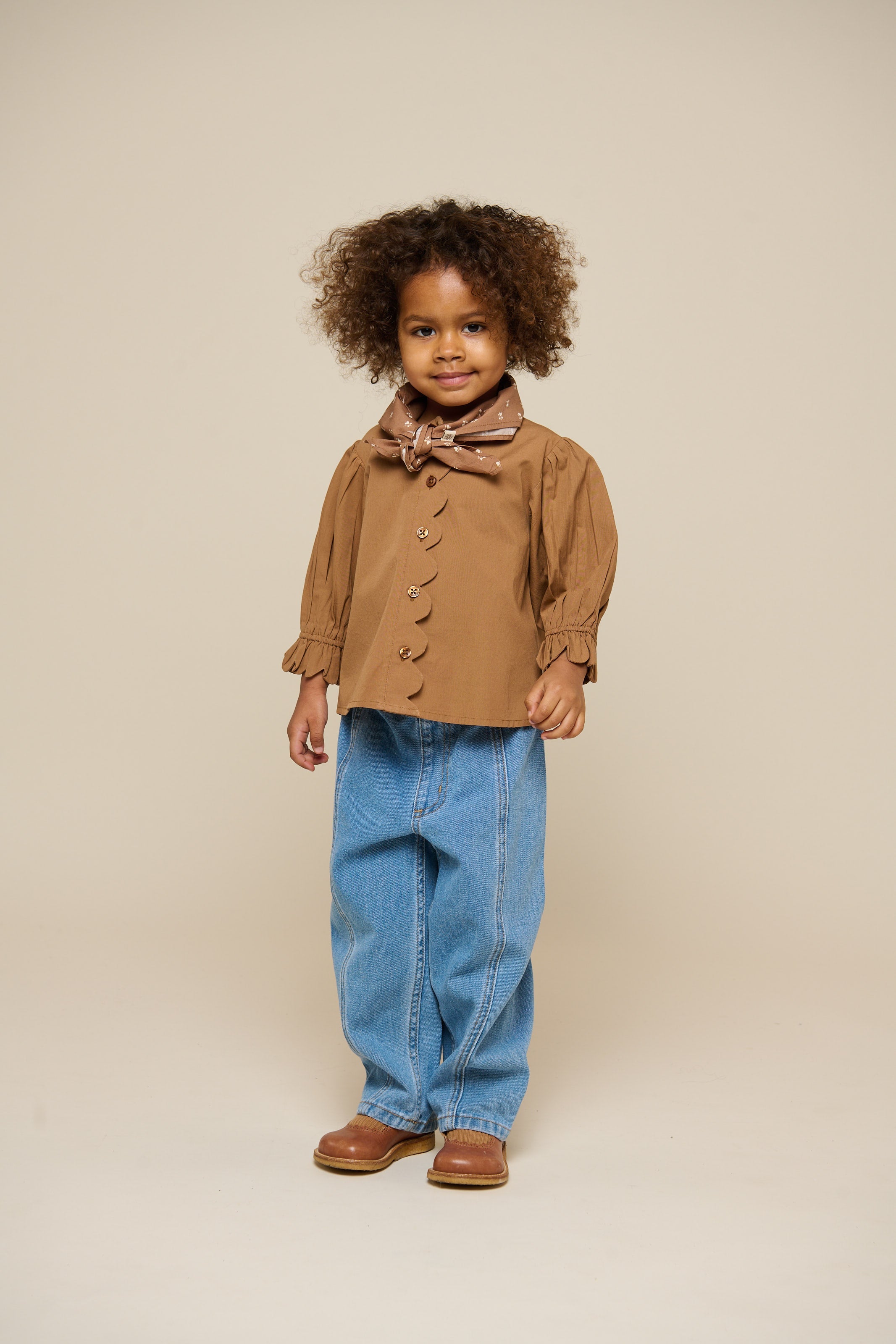 Popelinebluse mit Muschelkante - Kids - Coconut | 101046 Joy