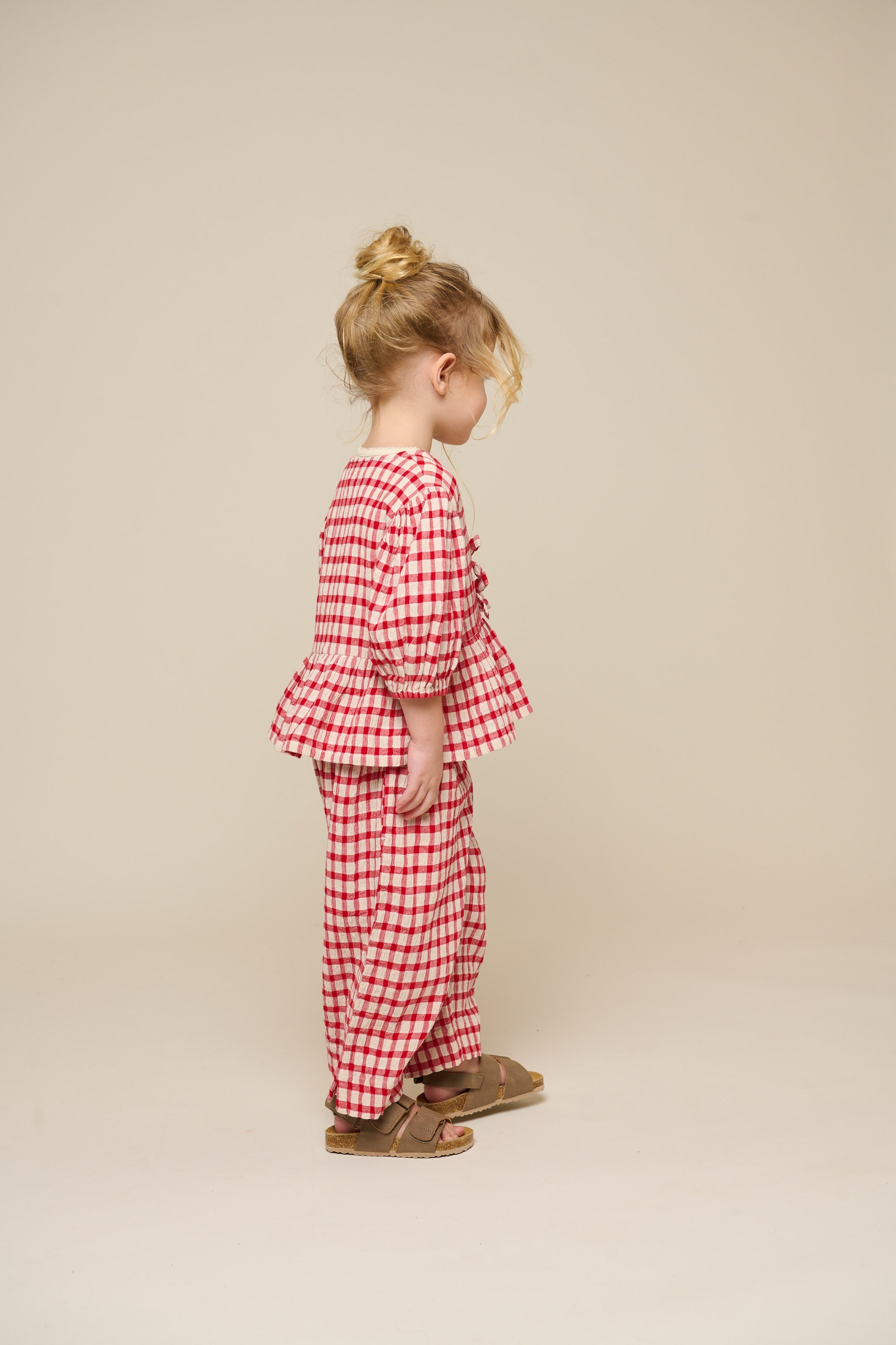 Karierte Baumwollbluse - Kids - Cherry Red | 100908 Bonnie