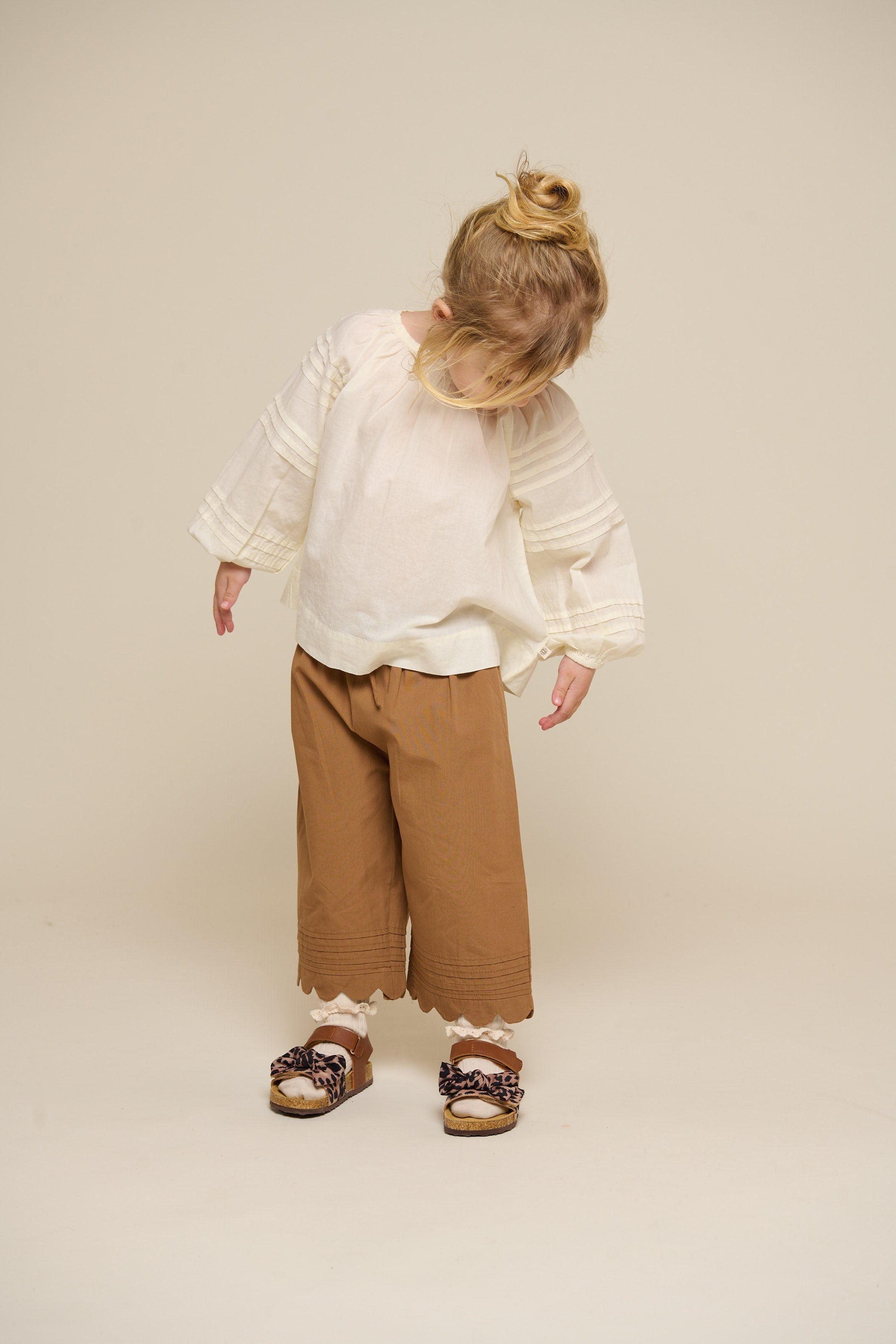 Popelinehose mit Muschelkante - Kids - Coconut | 101048 Joy