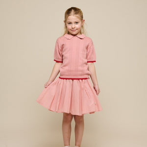 Baumwollrock mit Zick Zack Rüsche - Tween - Rose Tan | 101068 Alma