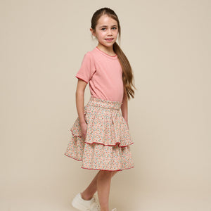 Pointelle T-Shirt mit Kontrast-Picot - Tween - Rose Tan | 101288 Drew