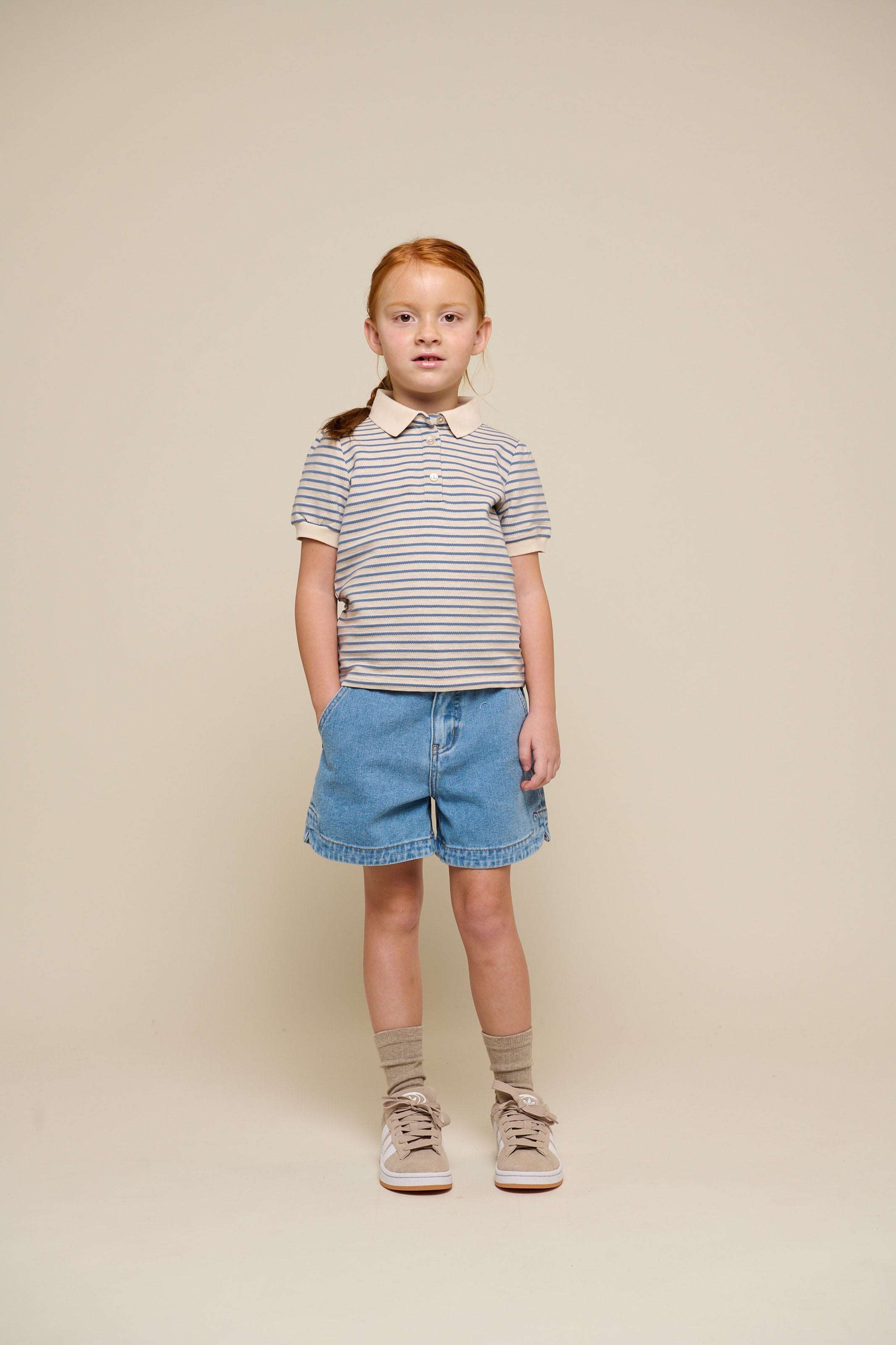Gestreiftes Jersey-Poloshirt - Tween - Blue | 101007 Emmie