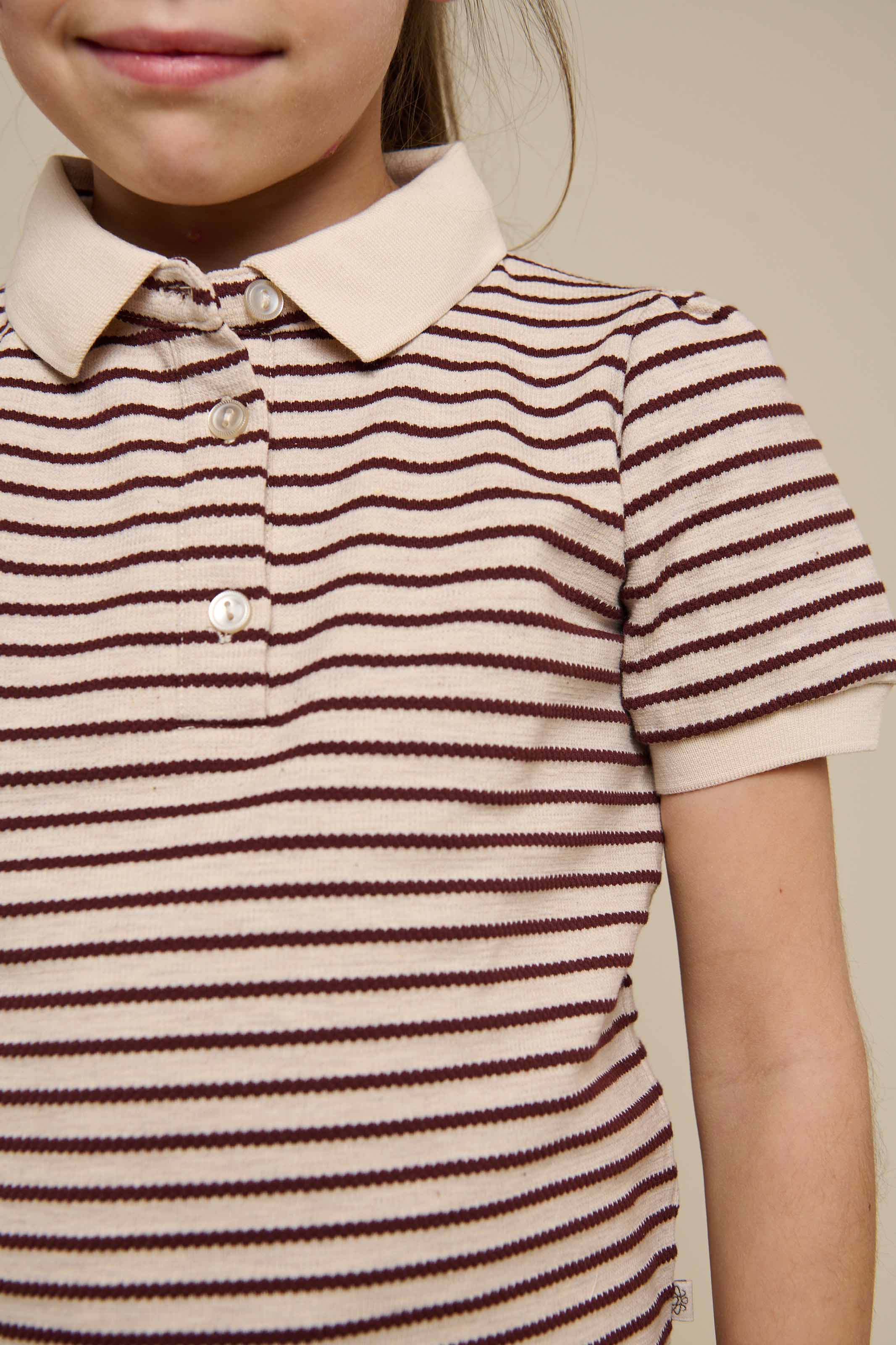 Gestreiftes Jersey-Poloshirt - Tween - Brown | 101005 Emmie