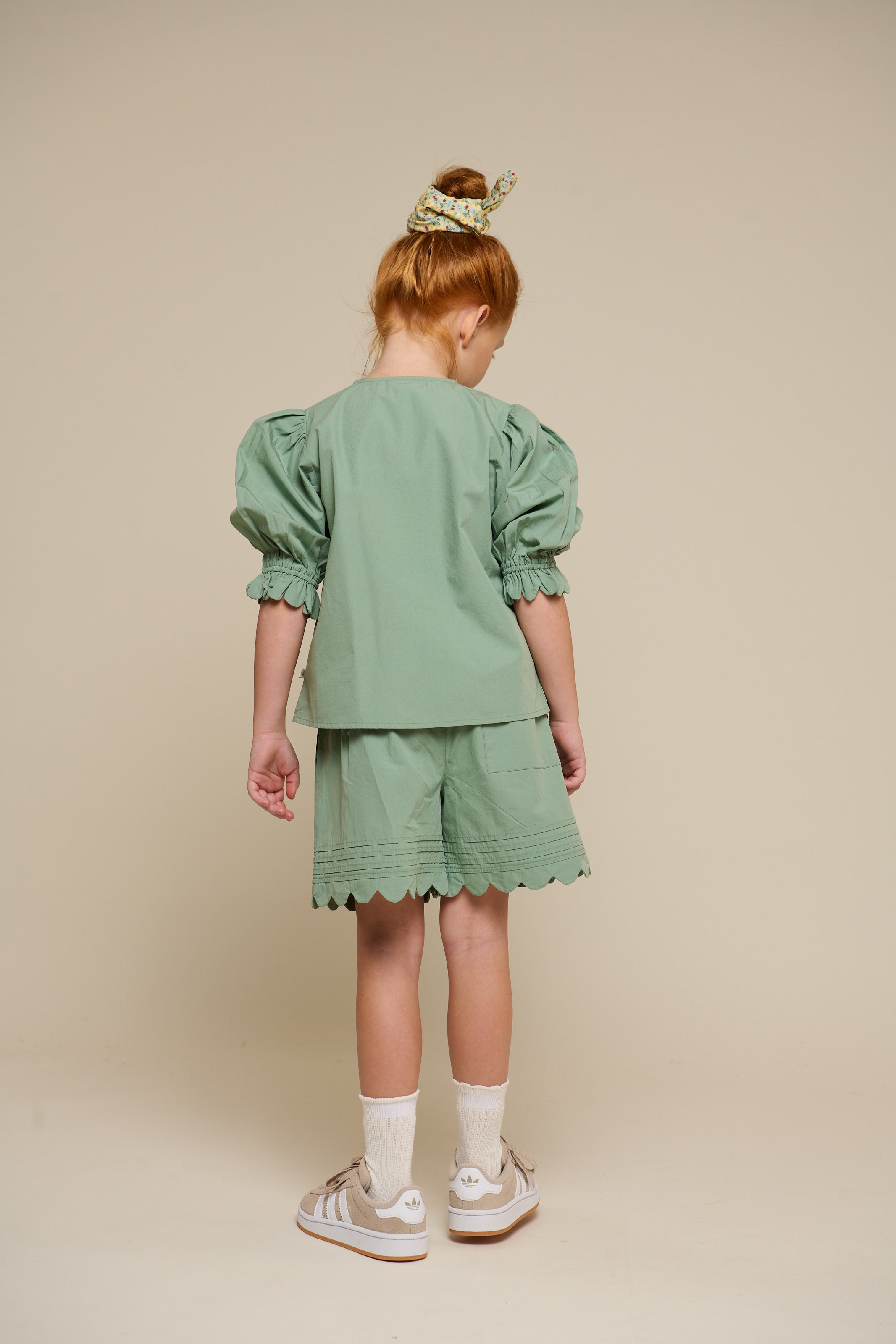 Popelinebluse mit Muschelkante - Tween - Dusty Green | 101078 Joy