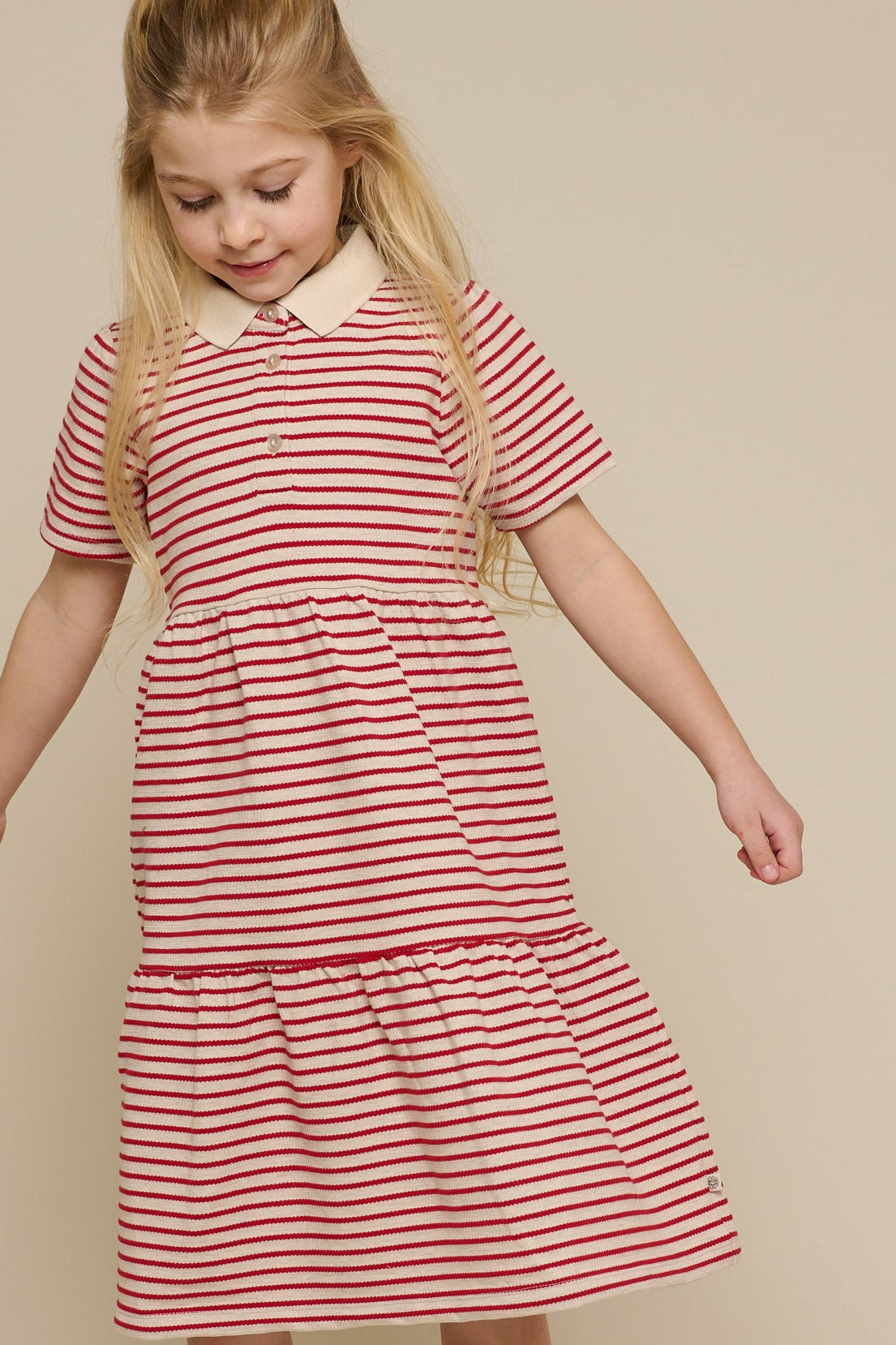 Gestreiftes Jersey-Kleid - Tween - Cherry Red | 101009 Emmie