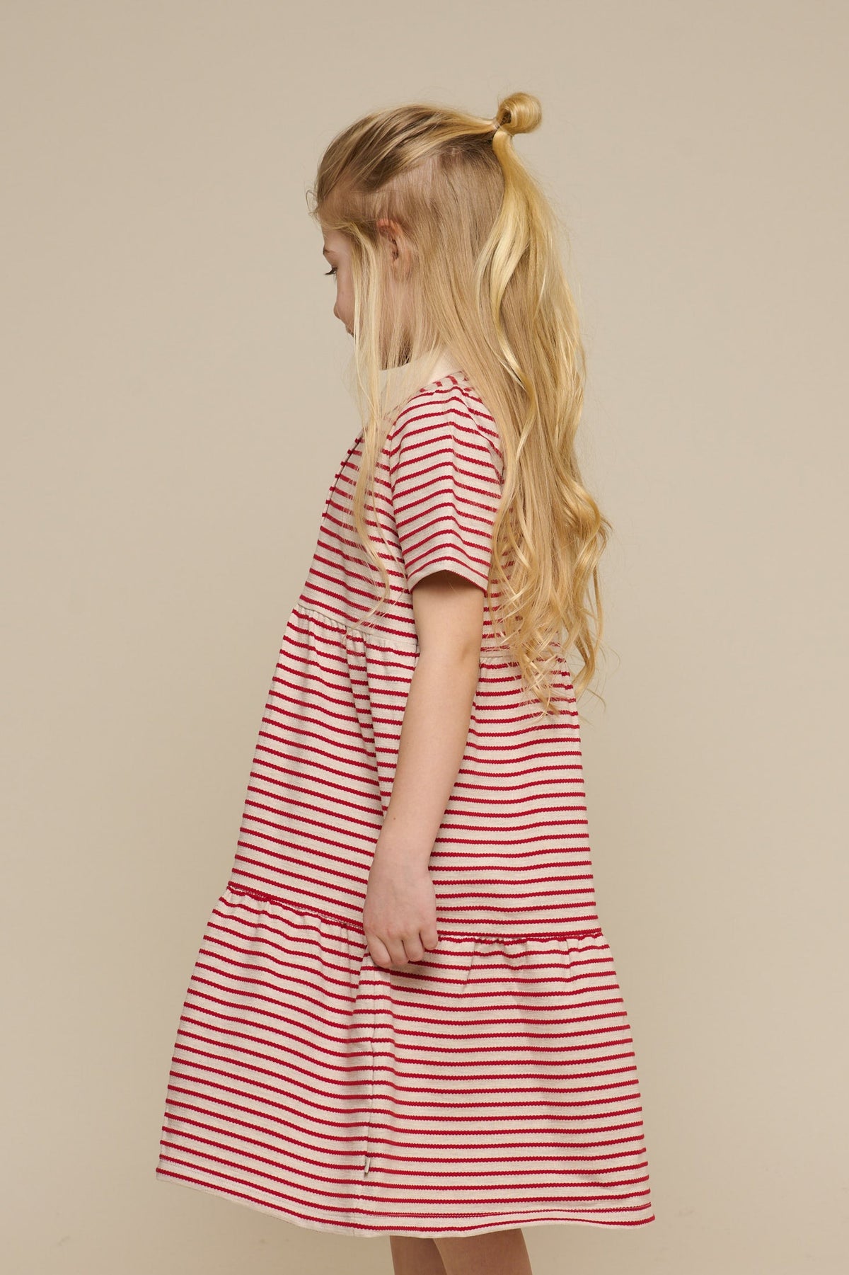 Gestreiftes Jersey-Kleid - Tween - Cherry Red | 101009 Emmie