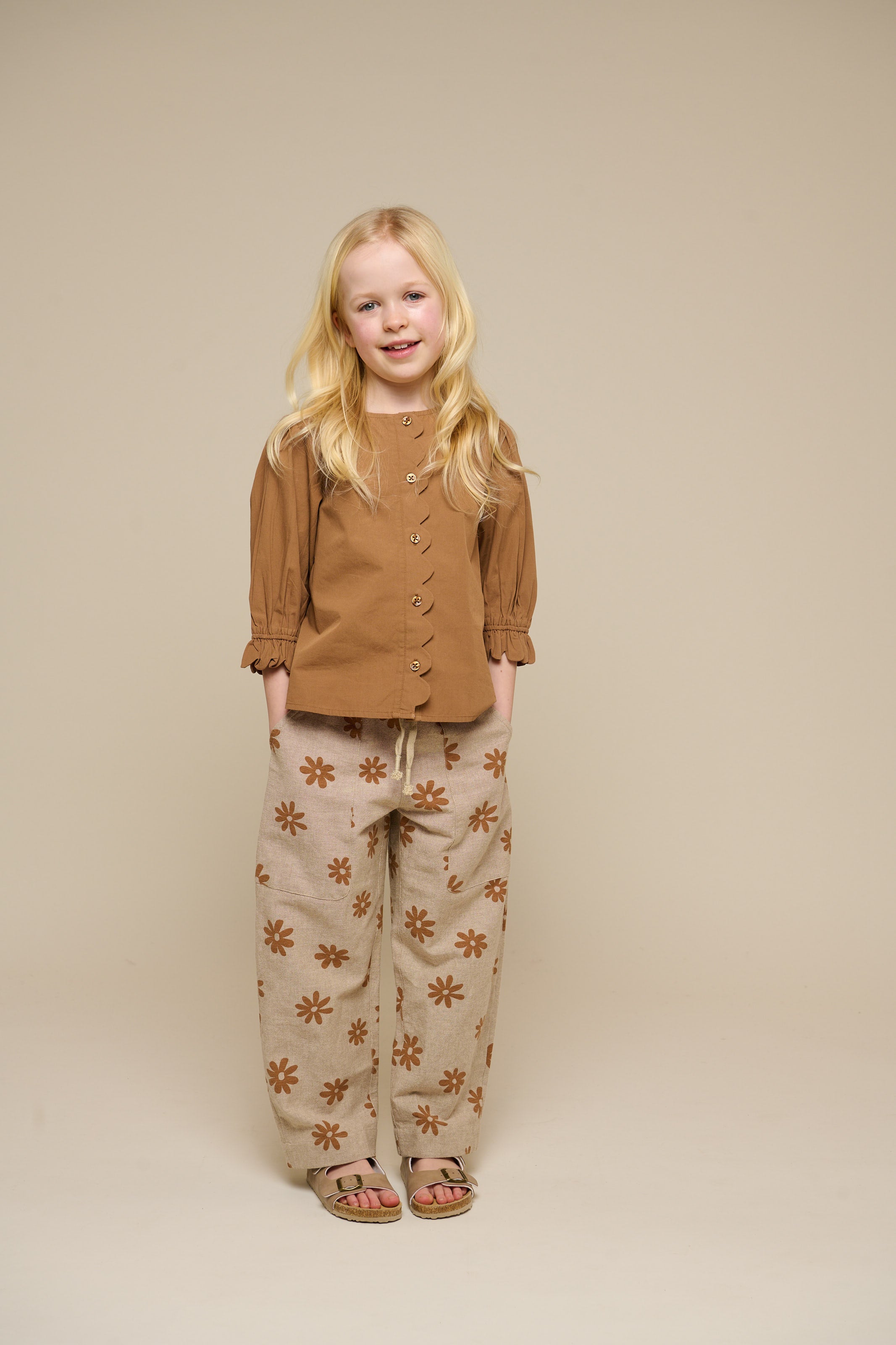 Bedruckte Baumwollhose - Tween - Sand | 101208 Molly
