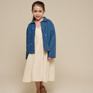 Bestickte Leichte Denim-Hemdenjacke - Tween - Blue Denim | 101082 Isabella